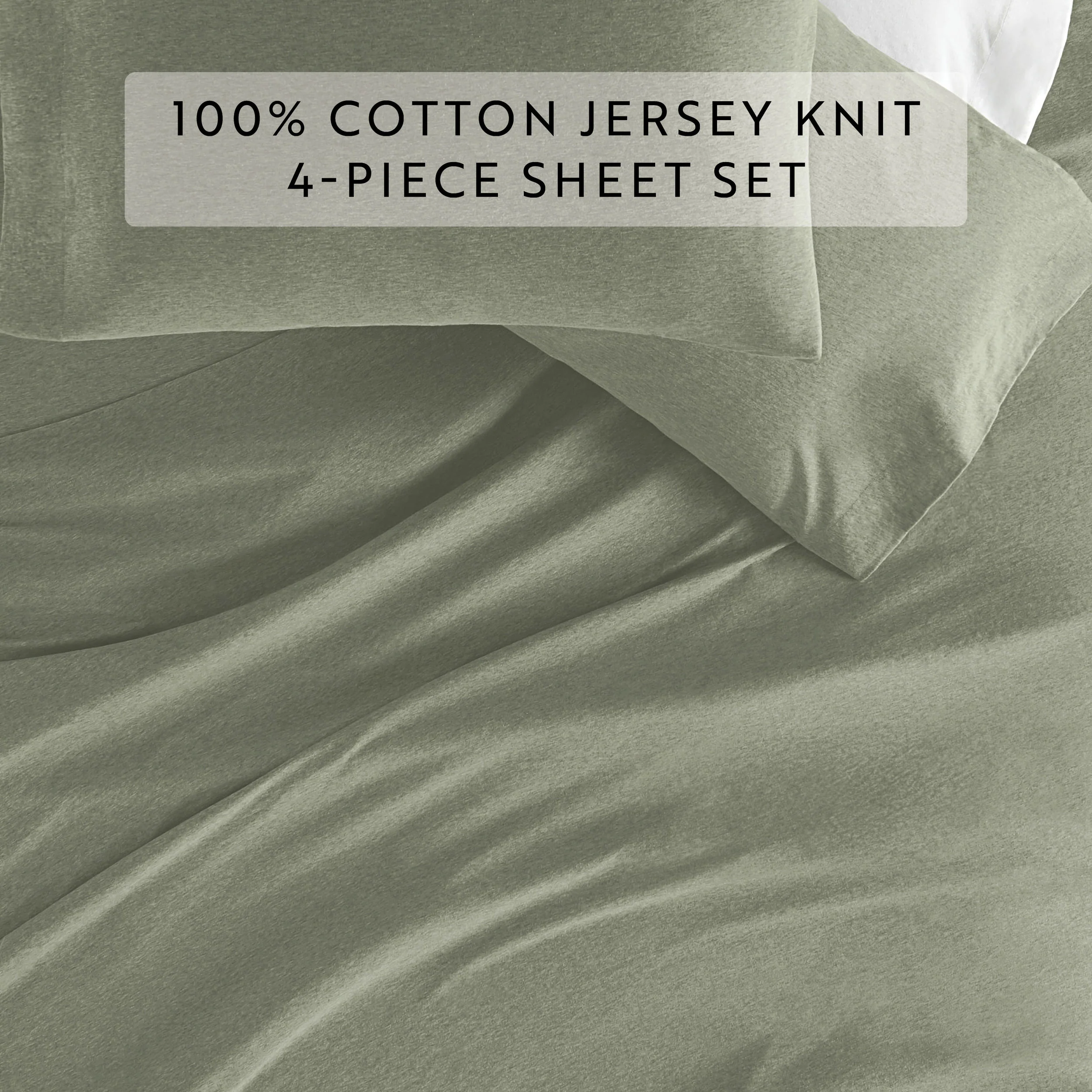 4-Piece 100% Cotton Jersey Knit Sheet Set - Image 48