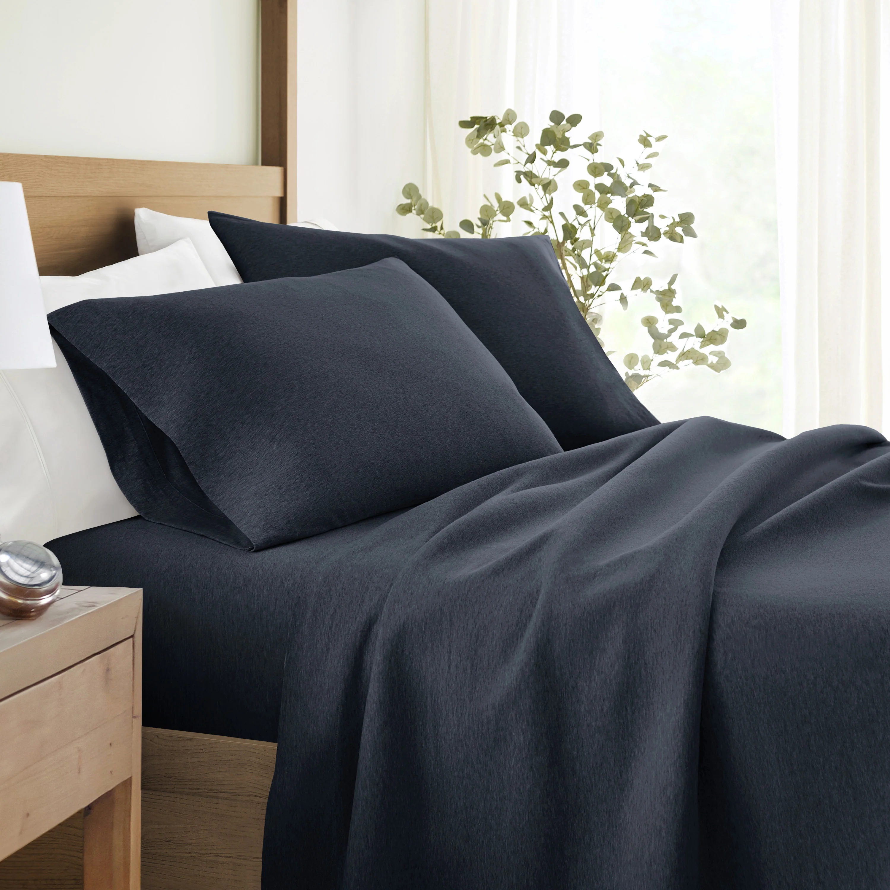 4-Piece 100% Cotton Jersey Knit Sheet Set - Image 7