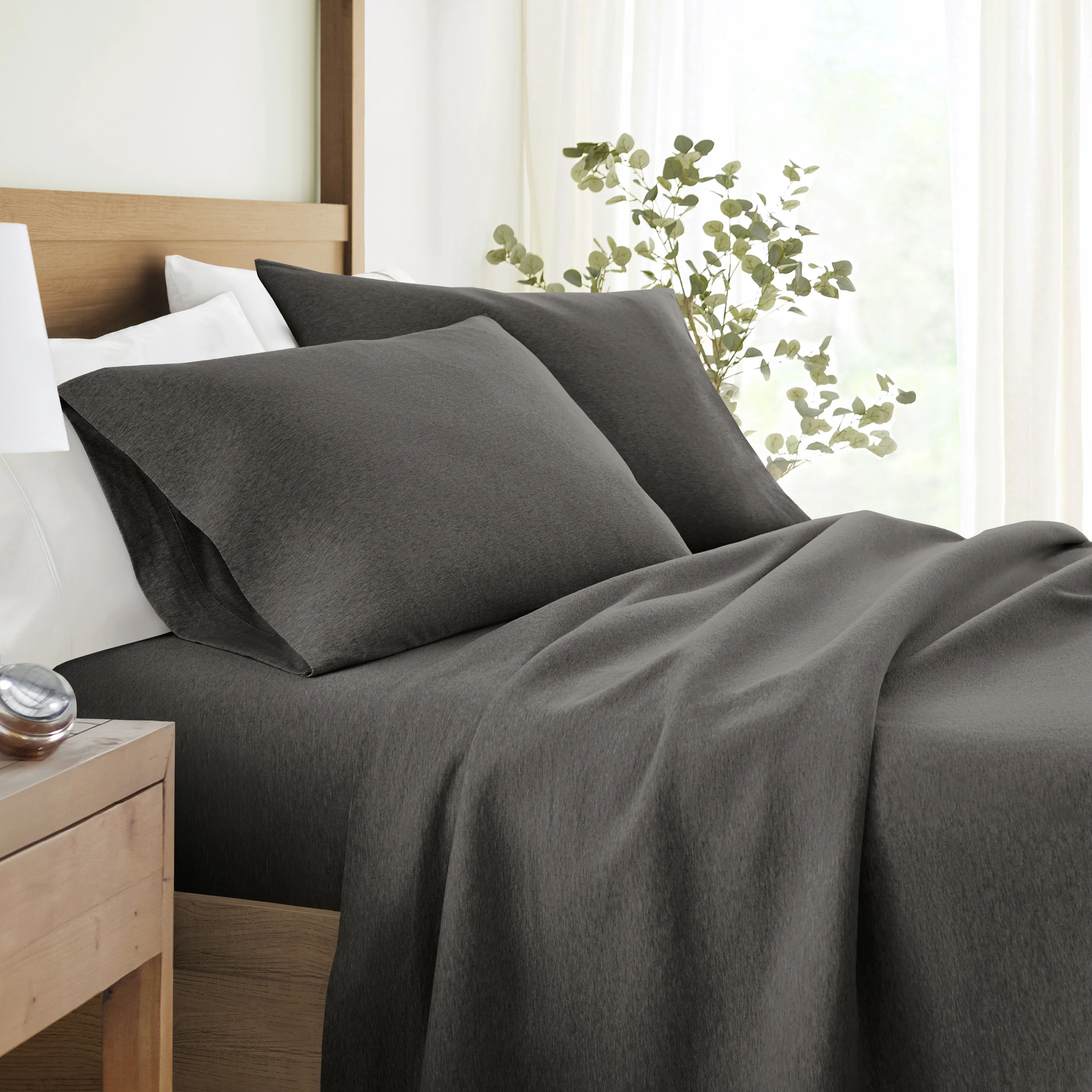 4-Piece 100% Cotton Jersey Knit Sheet Set - Image 8