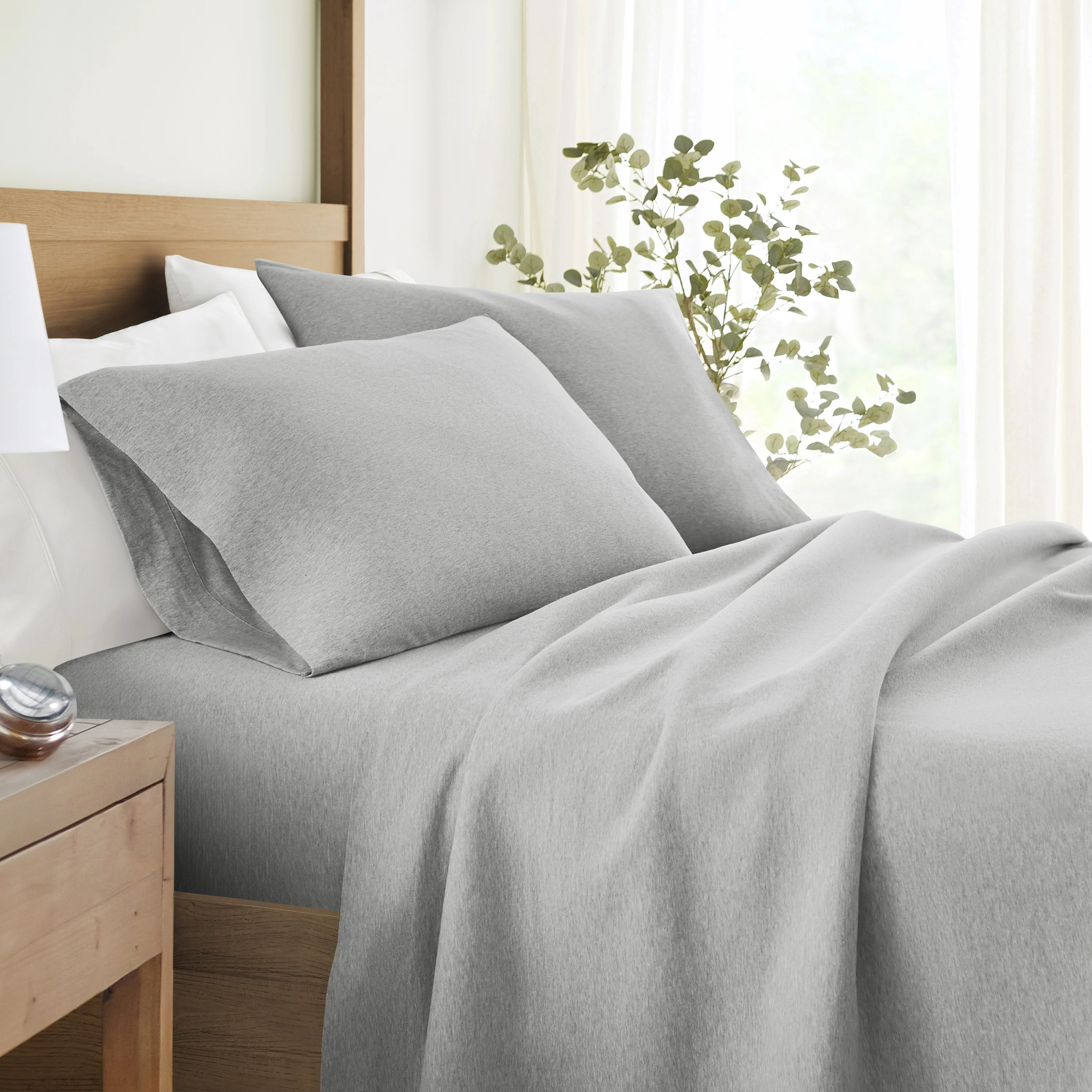4-Piece 100% Cotton Jersey Knit Sheet Set - Image 9