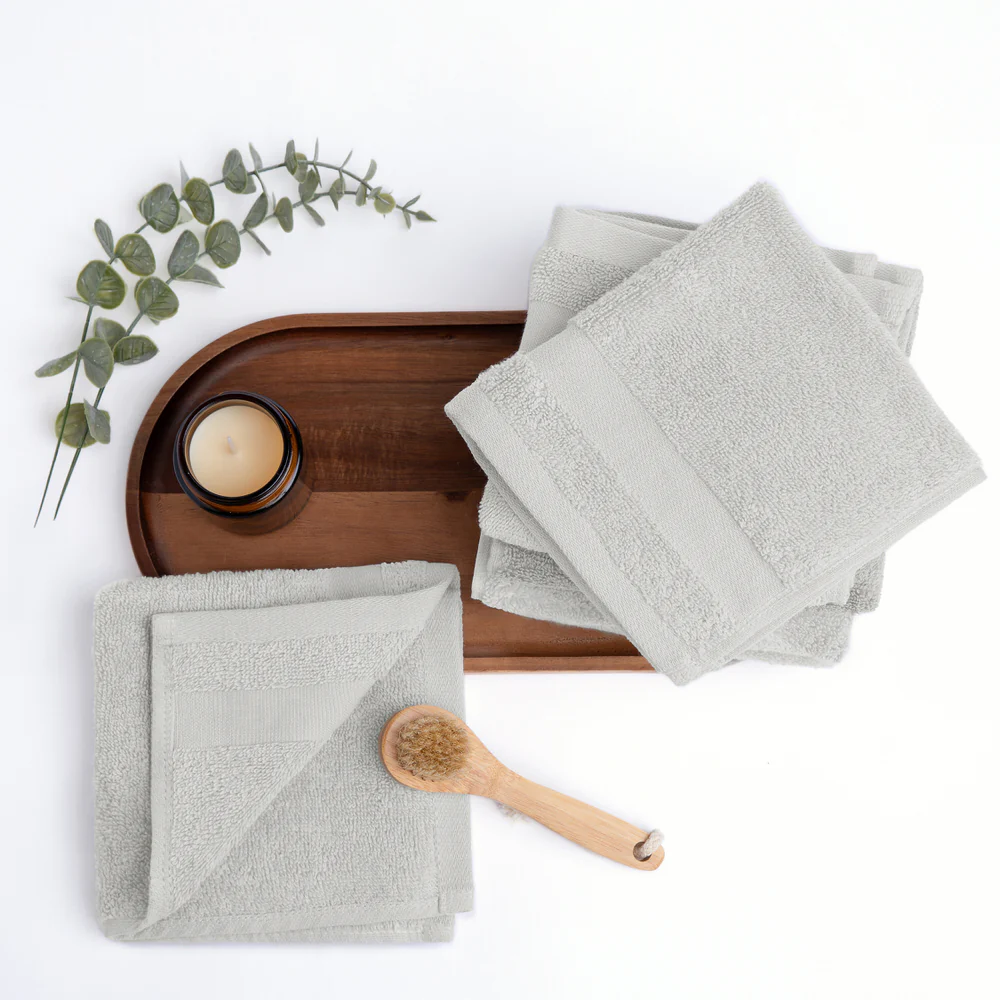 Ultra Soft 100% Cotton 6-Piece Washcloth Set - Image 9