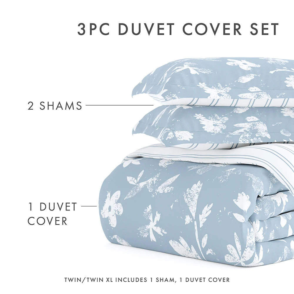 Country Home Pattern 3-Piece Reversible Duvet Cover Set - Image 13