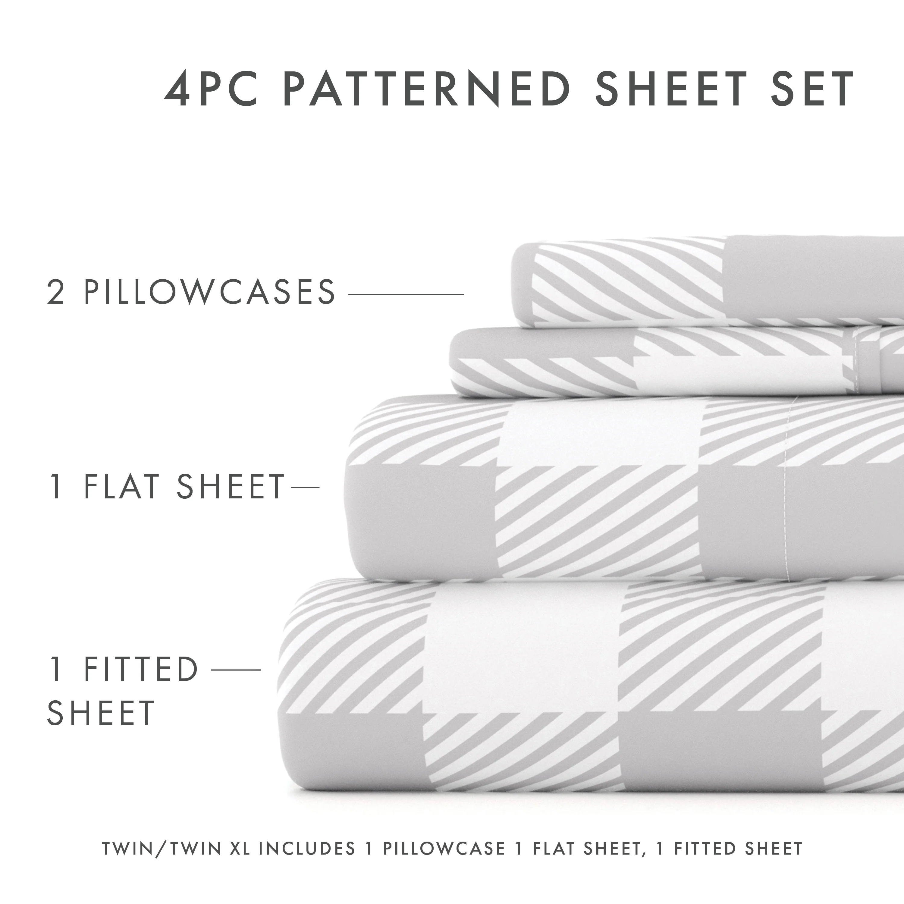 Country Plaid Pattern 4-Piece Sheet Set - Image 5