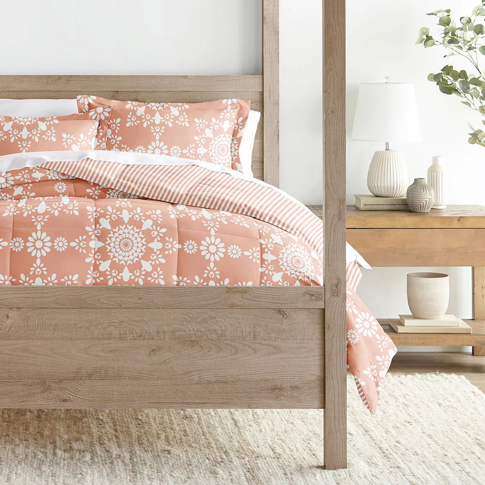 Daisy Medallion Reversible Down-Alternative Comforter Set - Image 17