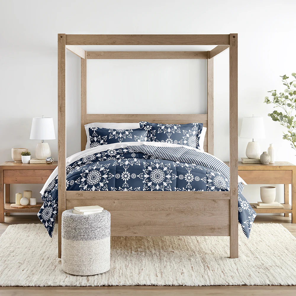 Daisy Medallion Reversible Down-Alternative Comforter Set - Image 27