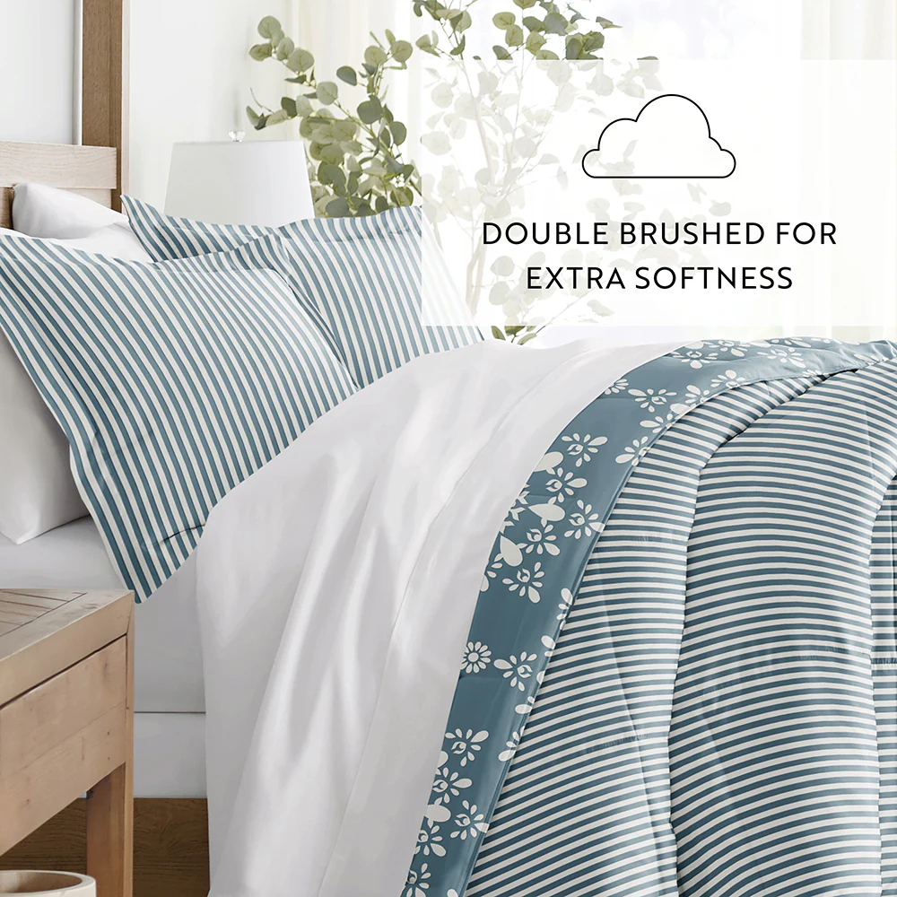 Daisy Medallion Reversible Down-Alternative Comforter Set - Image 44