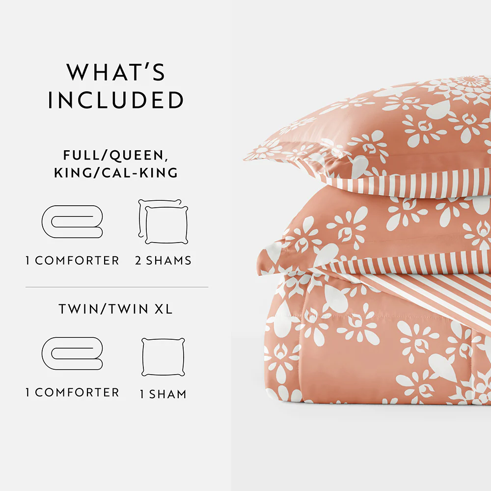 Daisy Medallion Reversible Down-Alternative Comforter Set - Image 53