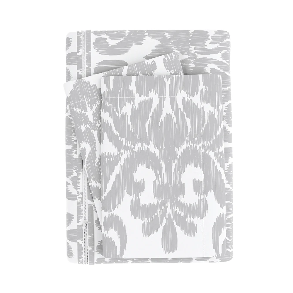 Soft Damask Pattern 3-Piece Duvet Cover Set - Image 6