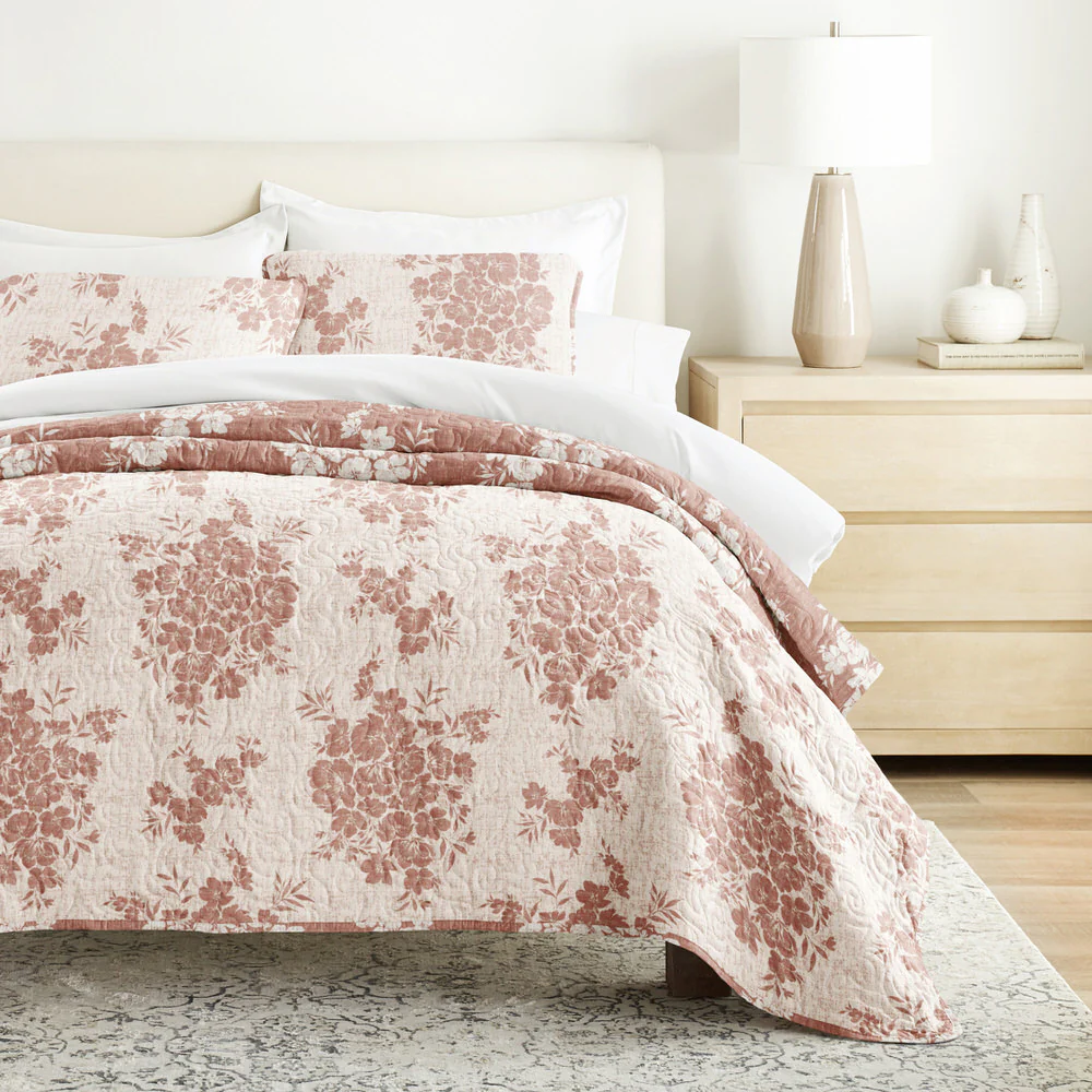 Distressed Bouquet Reversible Quilted Coverlet Set - Image 13