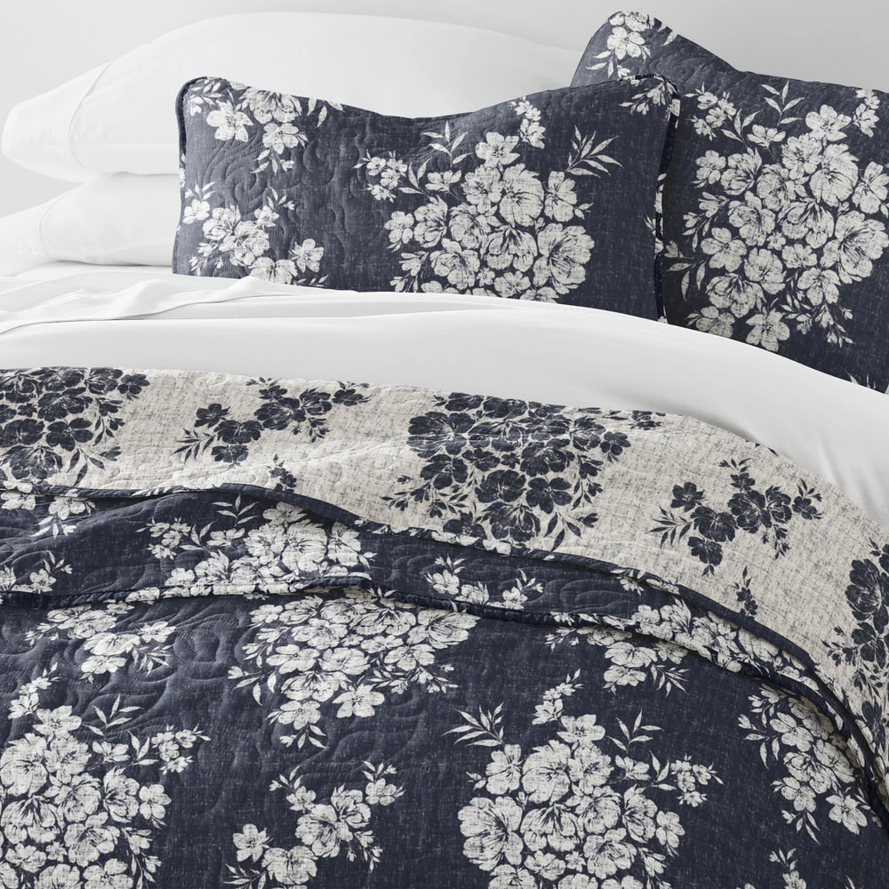 Distressed Bouquet Reversible Quilted Coverlet Set - Image 20