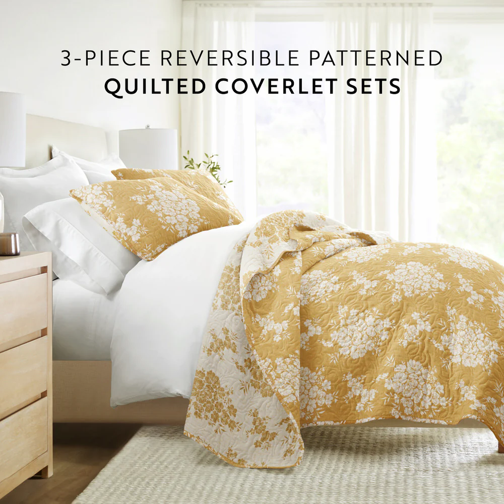 Distressed Bouquet Reversible Quilted Coverlet Set - Image 25