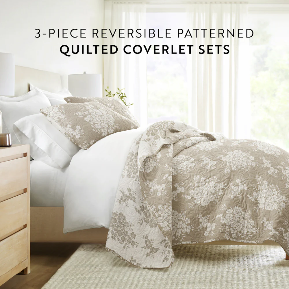 Distressed Bouquet Reversible Quilted Coverlet Set - Image 28