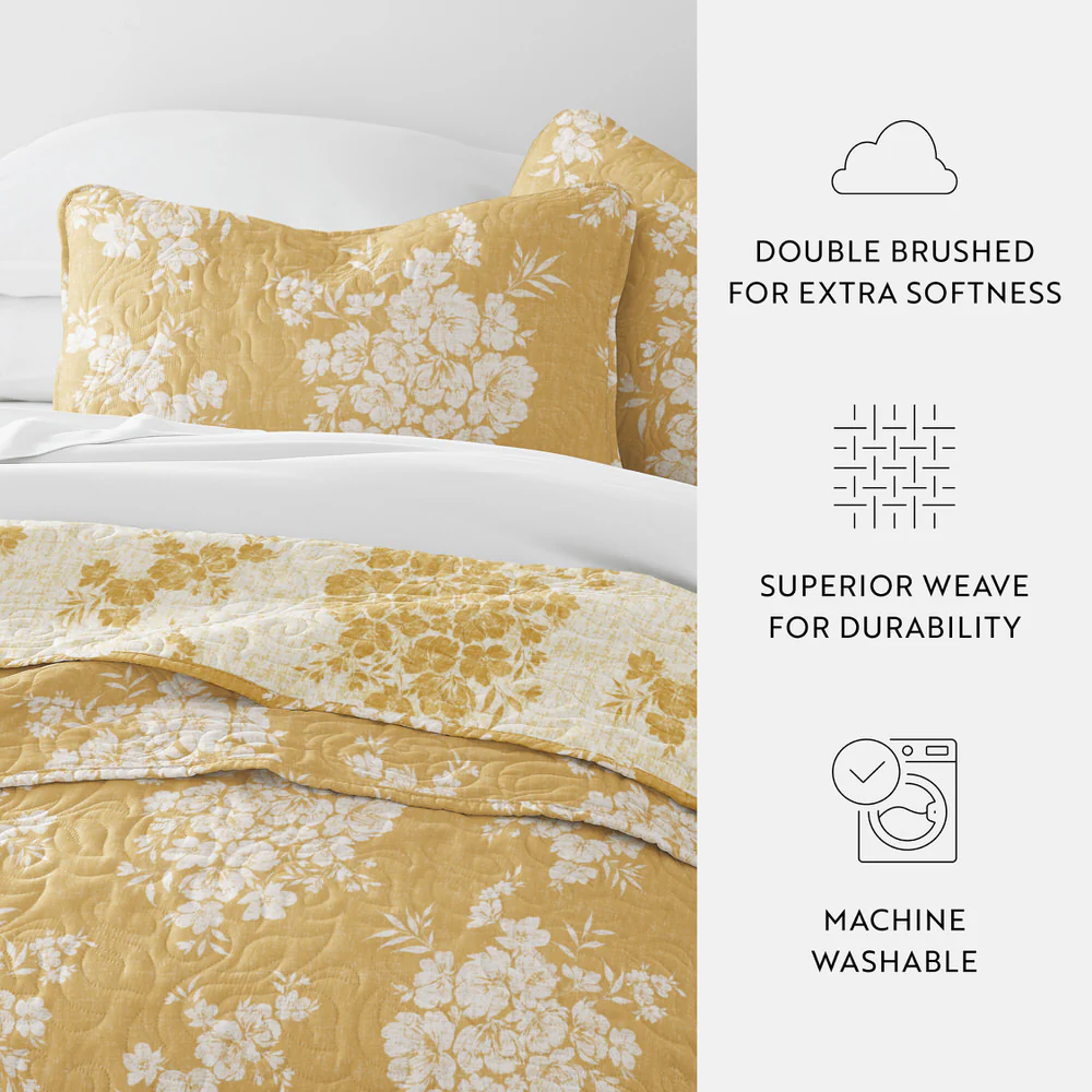 Distressed Bouquet Reversible Quilted Coverlet Set - Image 37
