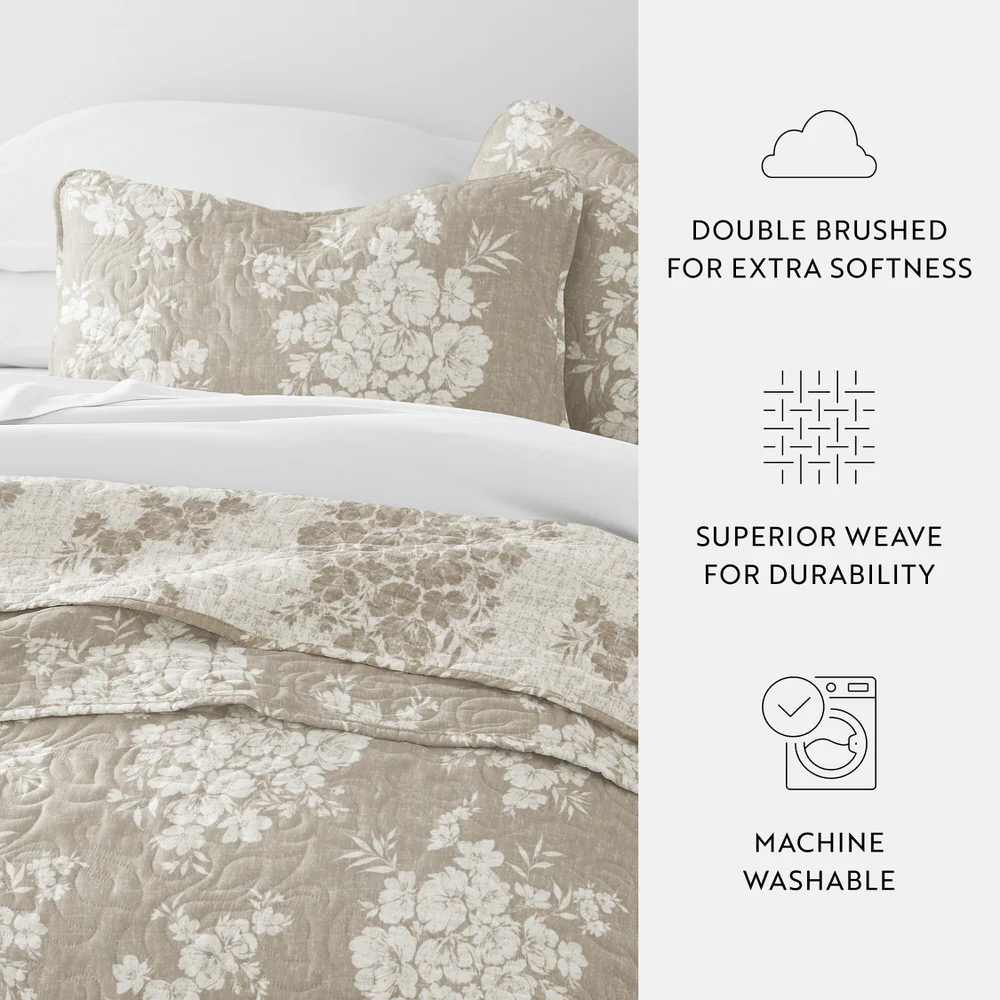 Distressed Bouquet Reversible Quilted Coverlet Set - Image 39