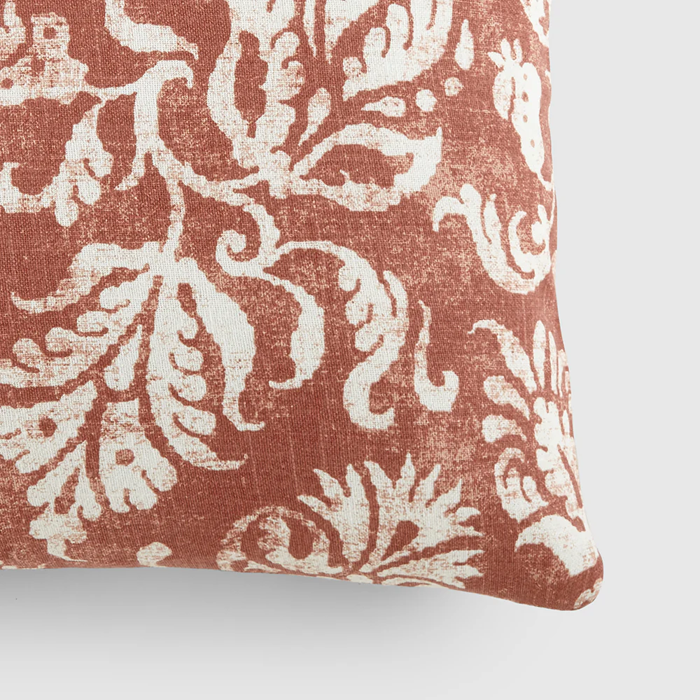 Distressed Floral Patterned Throw Pillow - Image 10