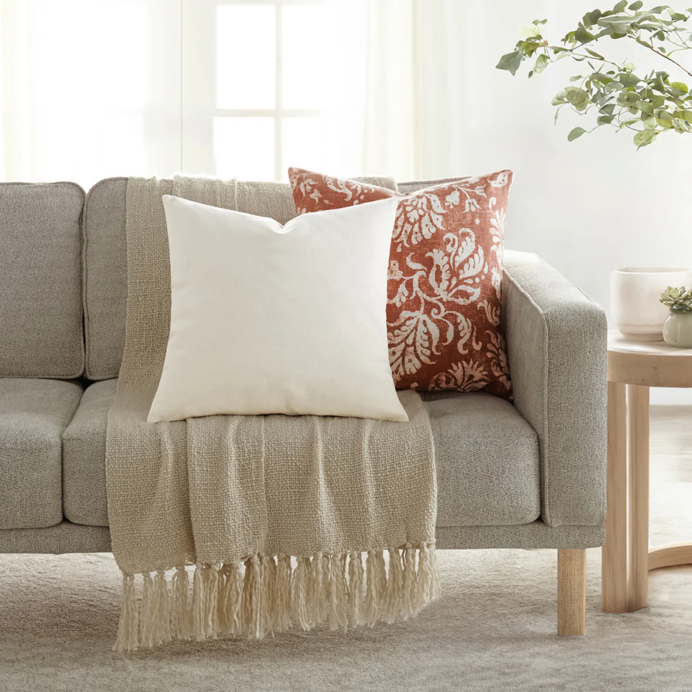 Distressed Floral Patterned Throw Pillow - Image 25