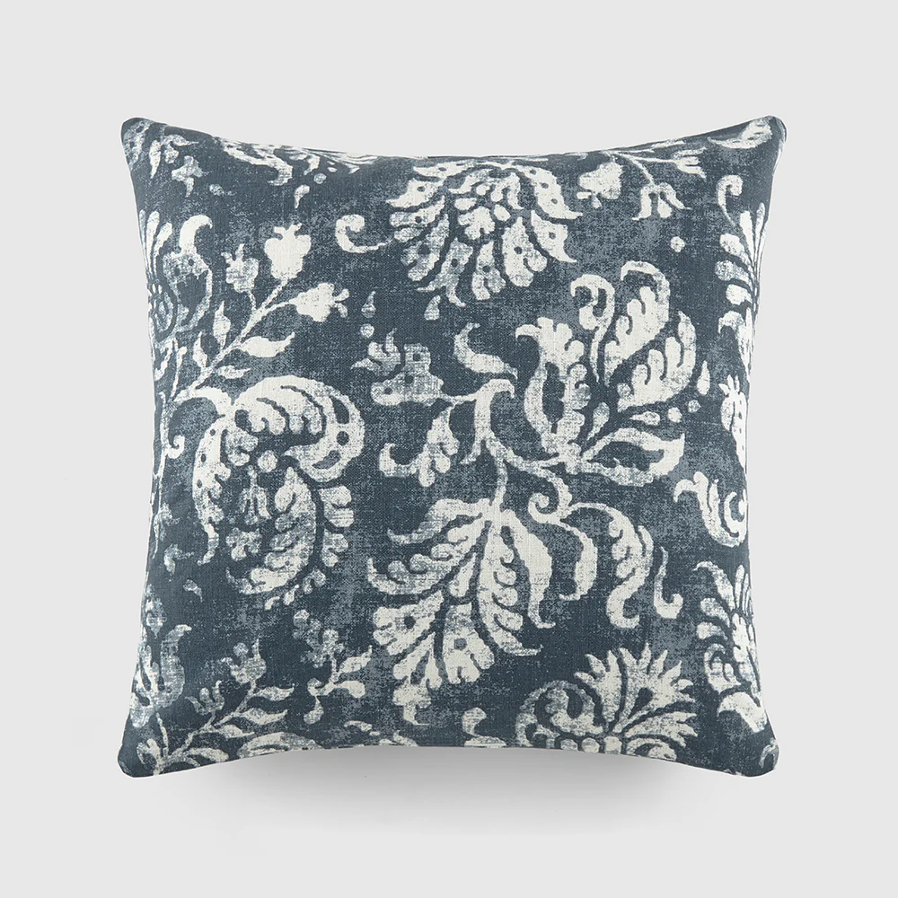 Distressed Floral Patterned Throw Pillow - Image 3