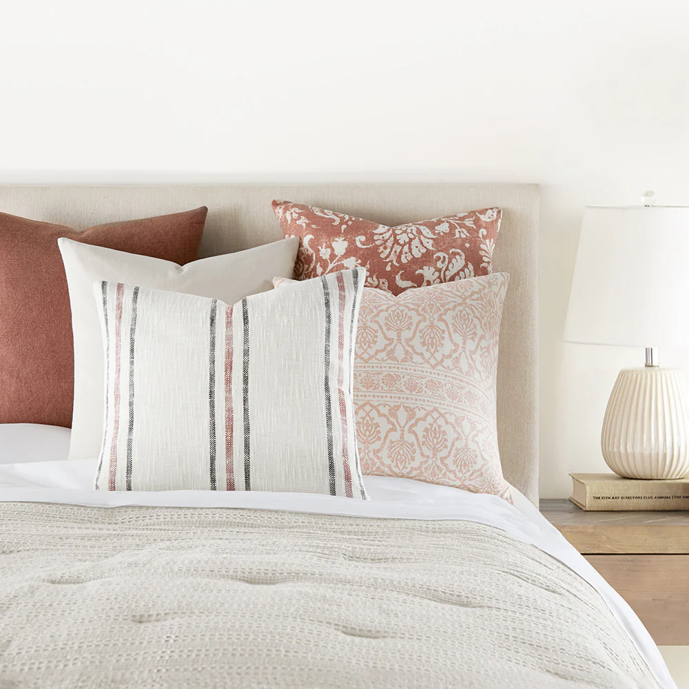 Distressed Floral Patterned Throw Pillow - Image 35