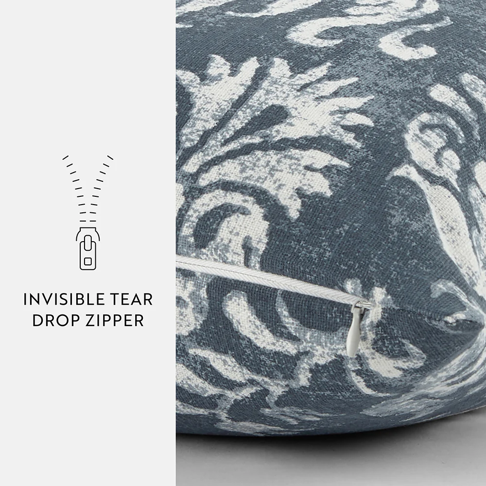 Distressed Floral Patterned Throw Pillow - Image 38
