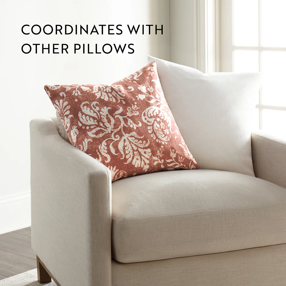 Distressed Floral Patterned Throw Pillow - Image 55