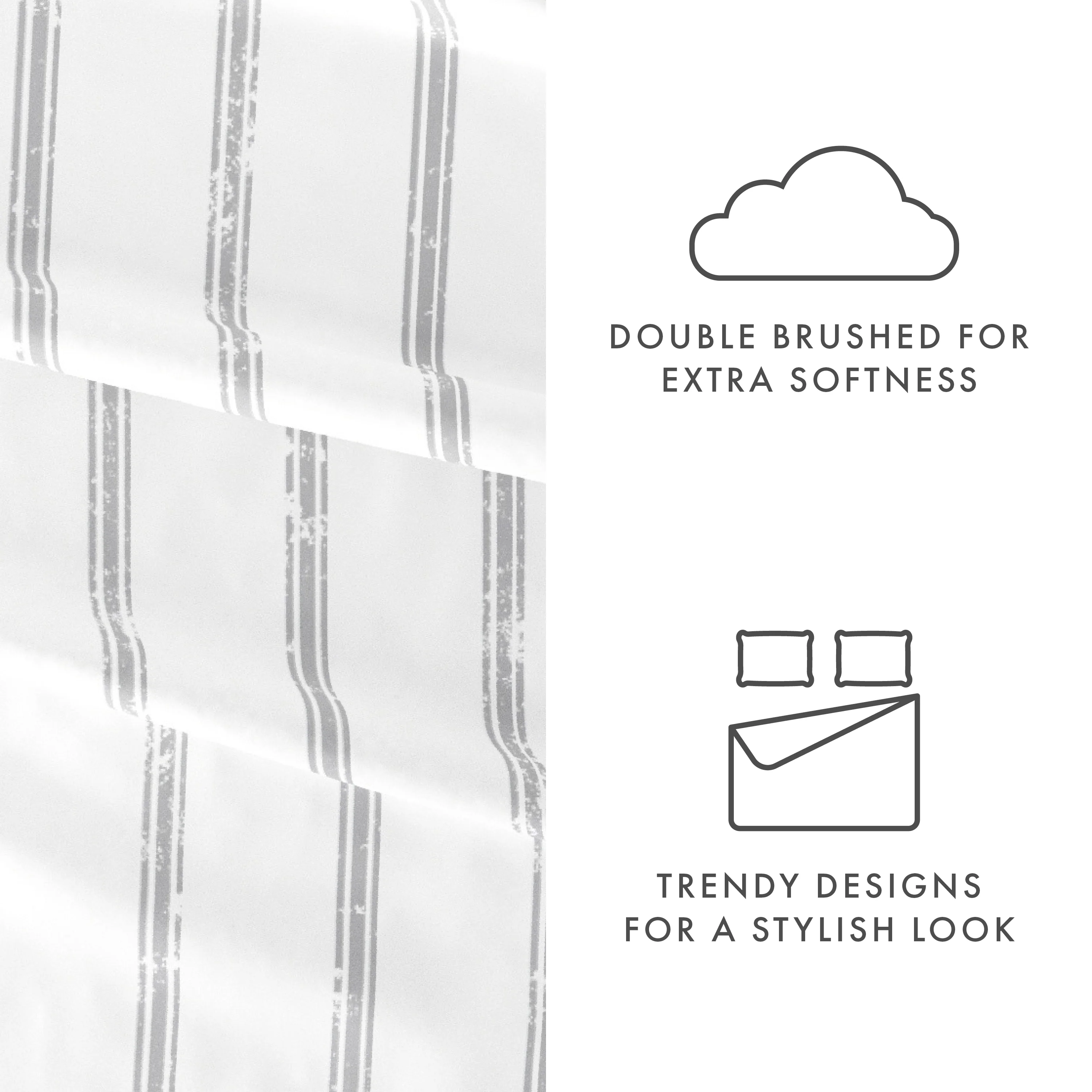 Distressed Line Pattern 4-Piece Sheet Set - Image 6