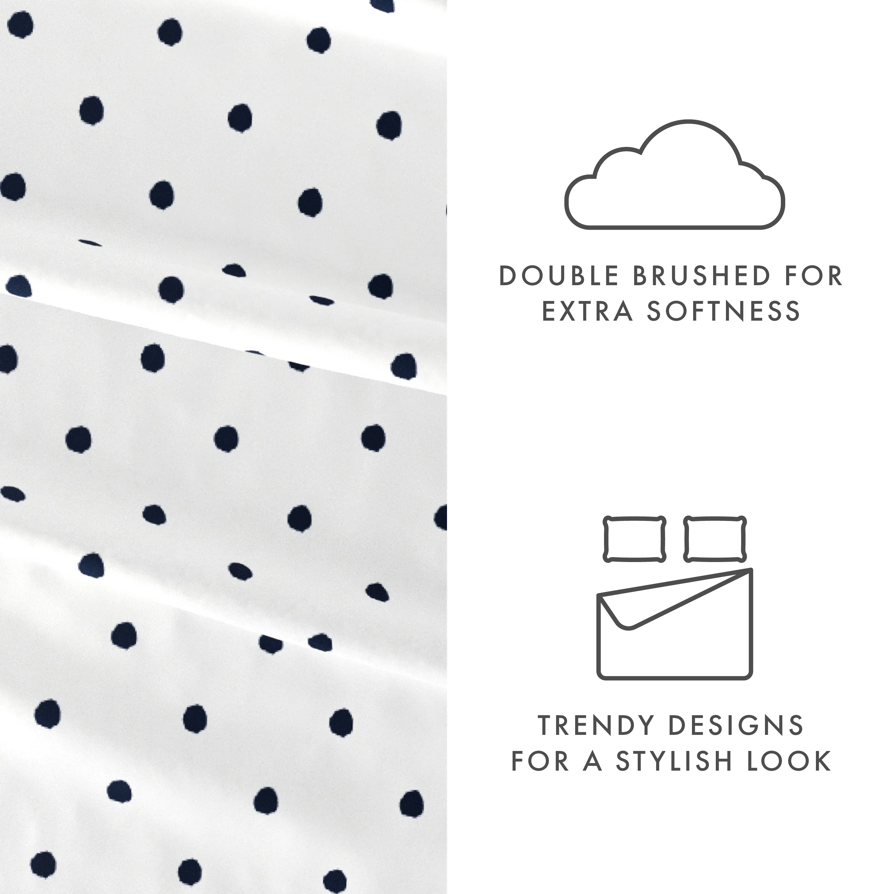 Dots Pattern 4-Piece Sheet Set - Image 6