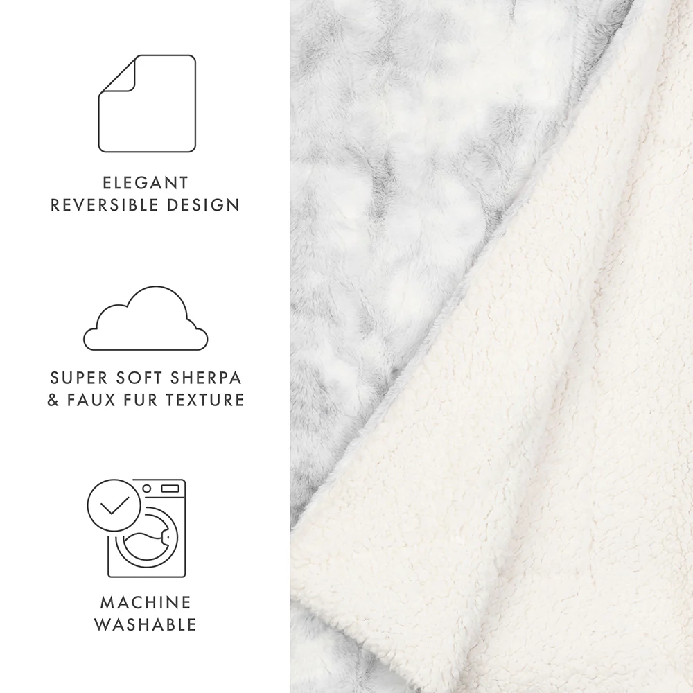 Faux Fur Tie Dye Throw Blanket - Image 5