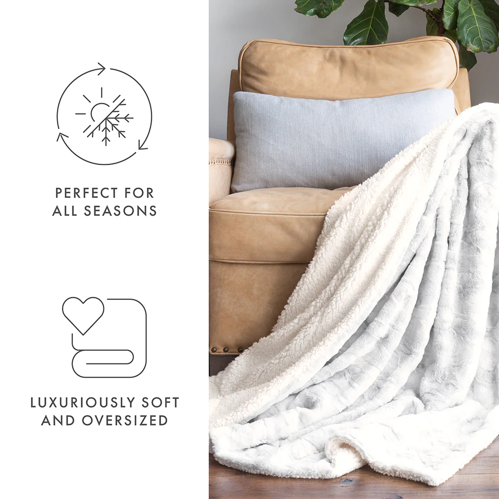 Faux Fur Tie Dye Throw Blanket - Image 6