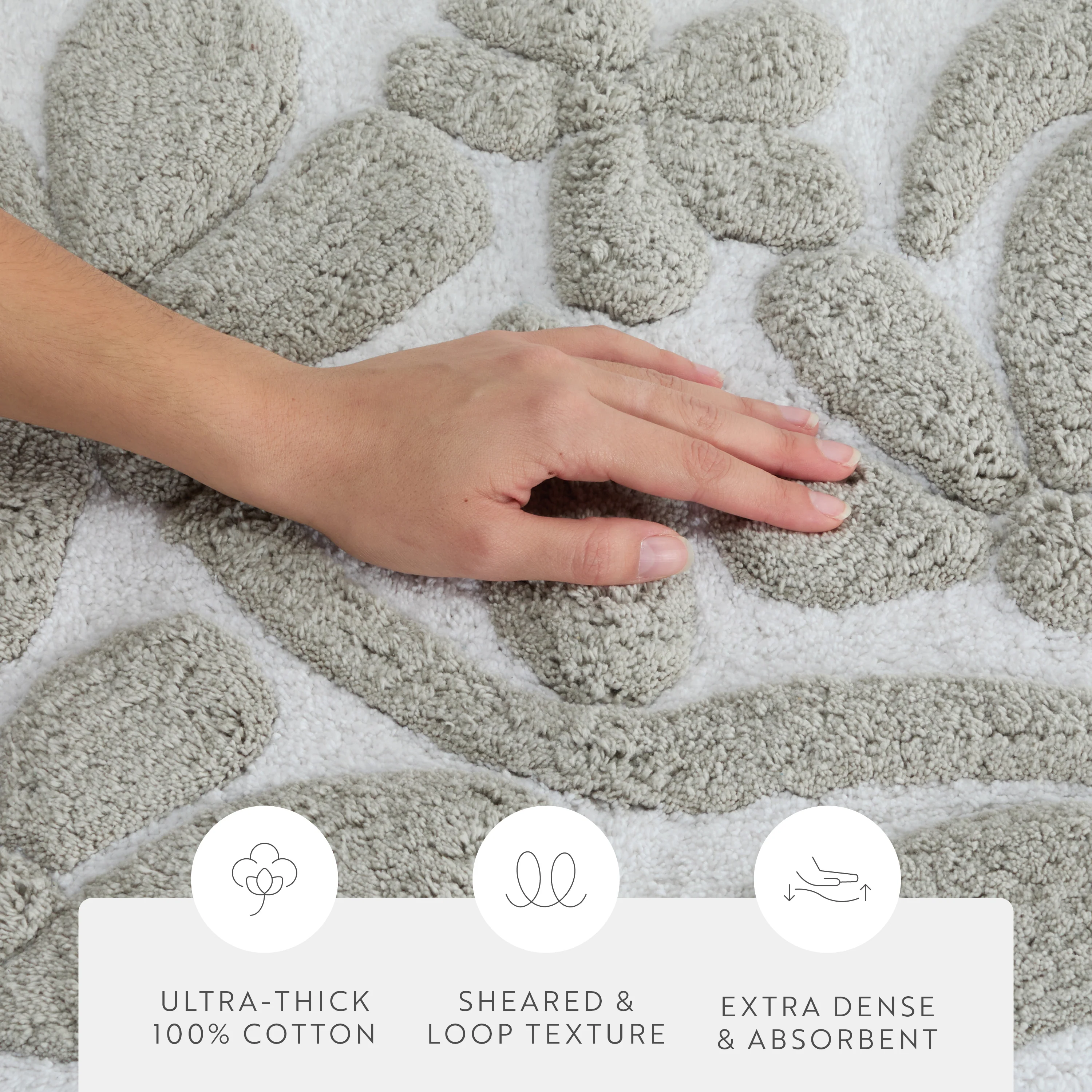 100% Cotton Floral Patterned Bath Mat - Image 19