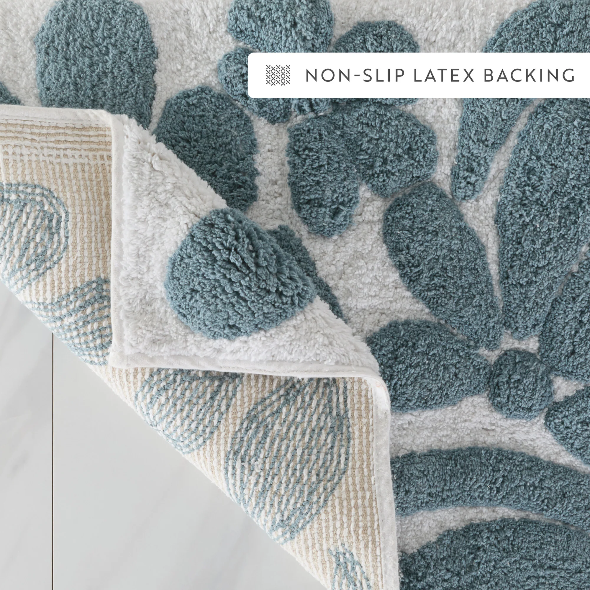100% Cotton Floral Patterned Bath Mat - Image 26