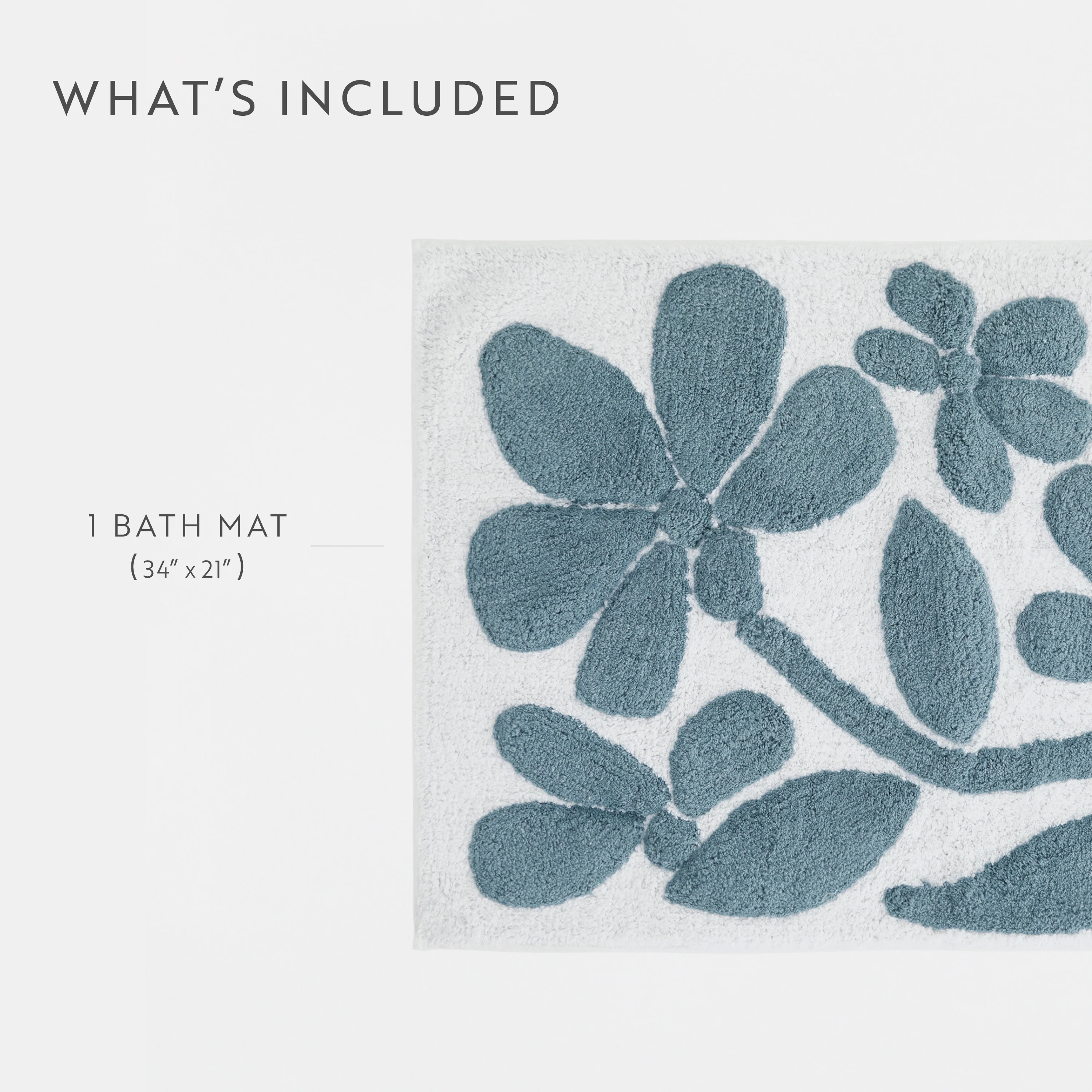 100% Cotton Floral Patterned Bath Mat - Image 34