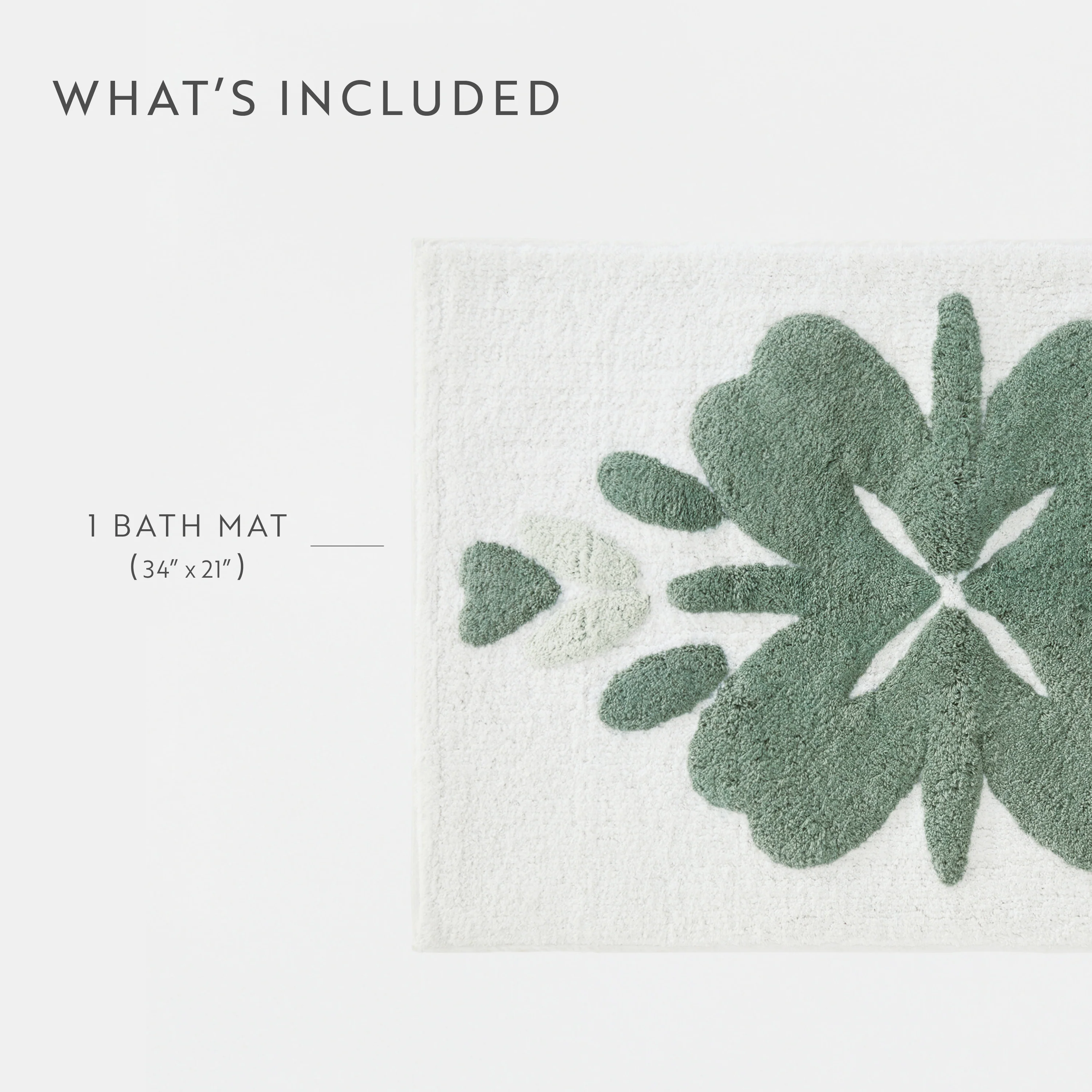 100% Cotton Flowers Patterned Bath Mat - Image 16