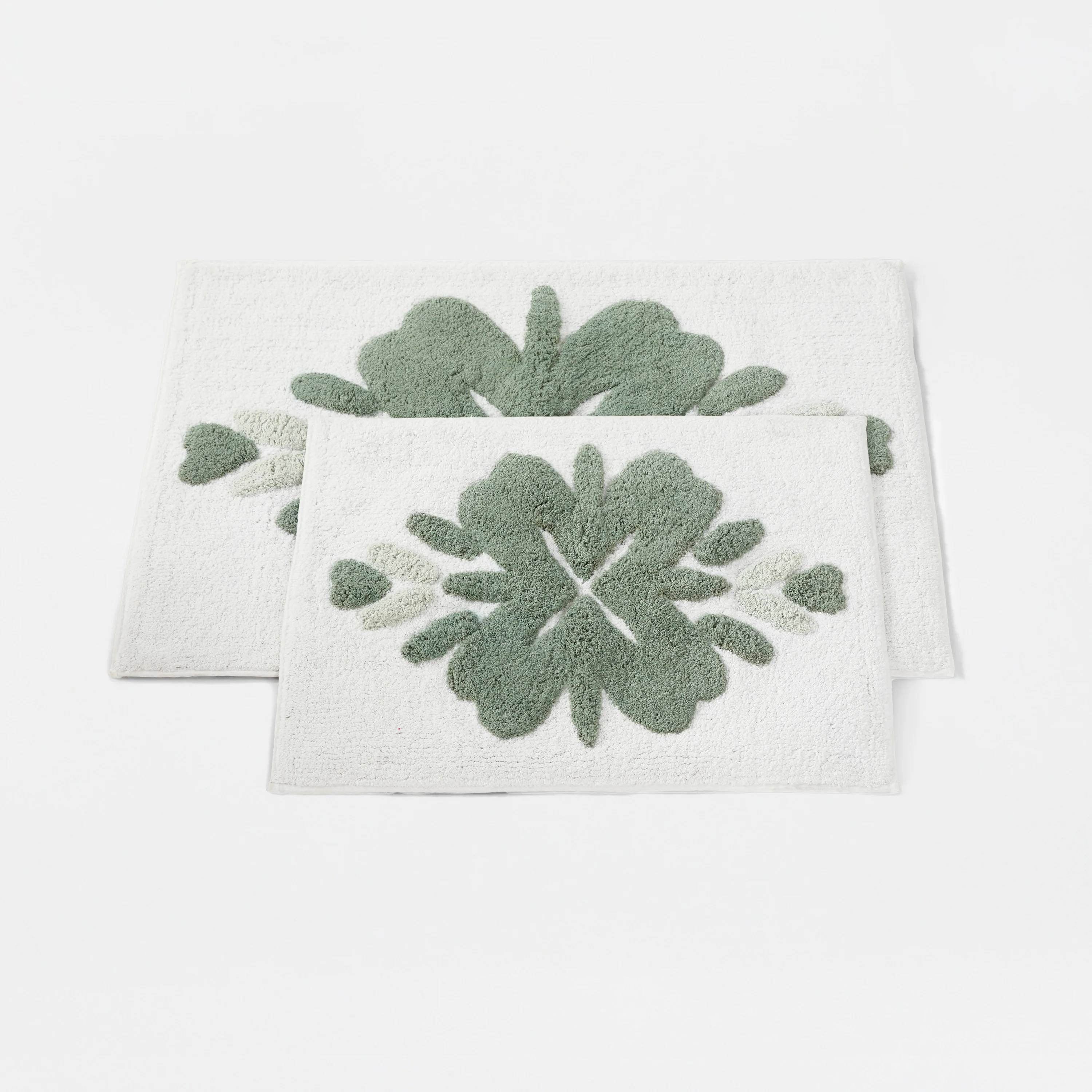 100% Cotton Flowers Patterned Bath Mat - Image 3