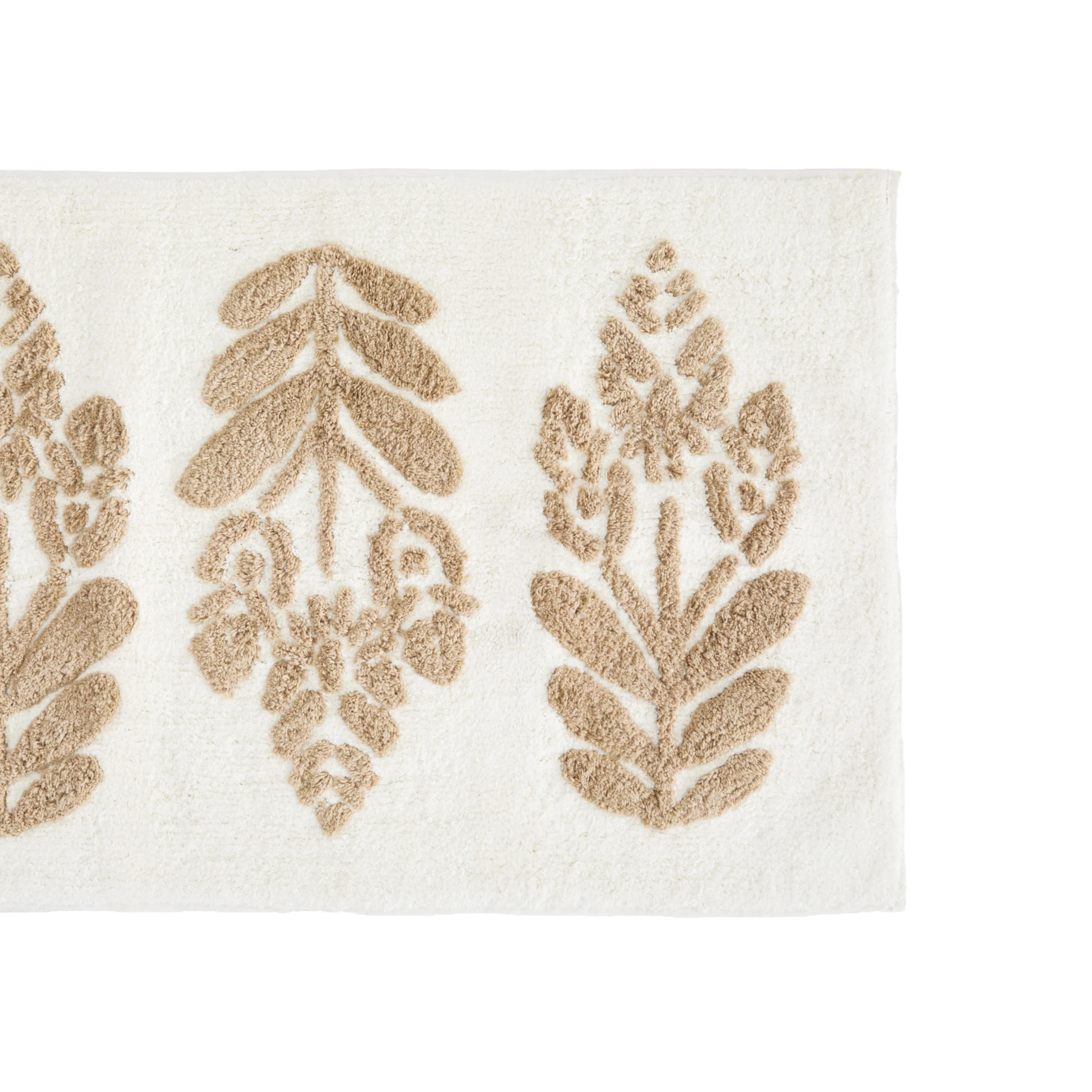 100% Cotton Folk Leaves Patterned Bath Mat - Image 13