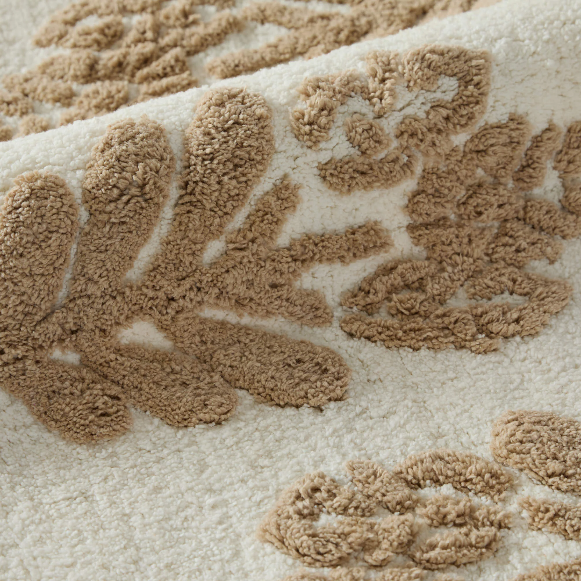 100% Cotton Folk Leaves Patterned Bath Mat - Image 15