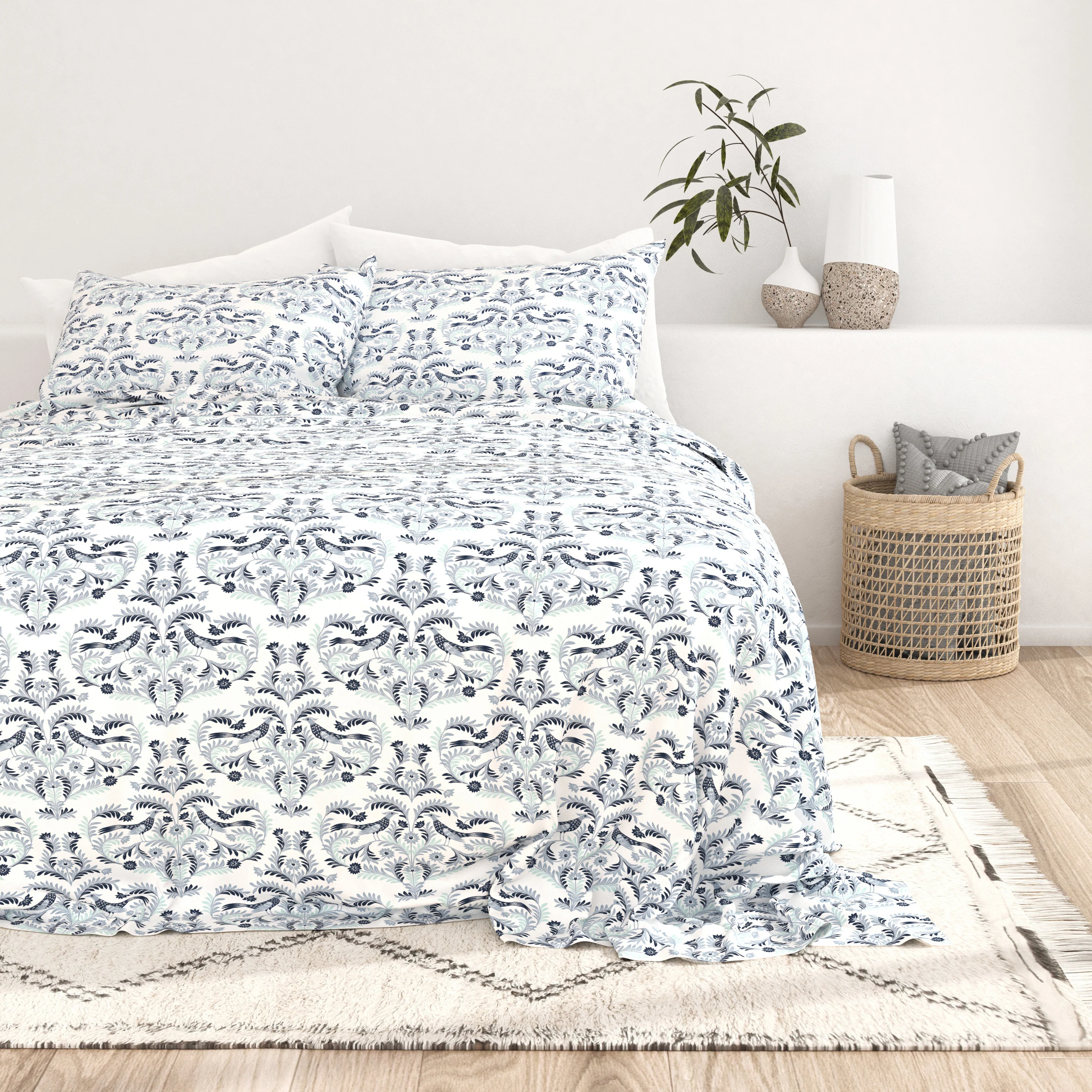 Garden Estate Pattern 4-Piece Sheet Set - Image 3