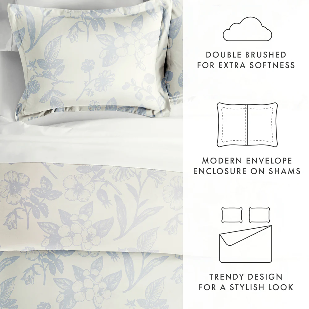 Garden Pattern 3-Piece Duvet Cover Set - Image 8