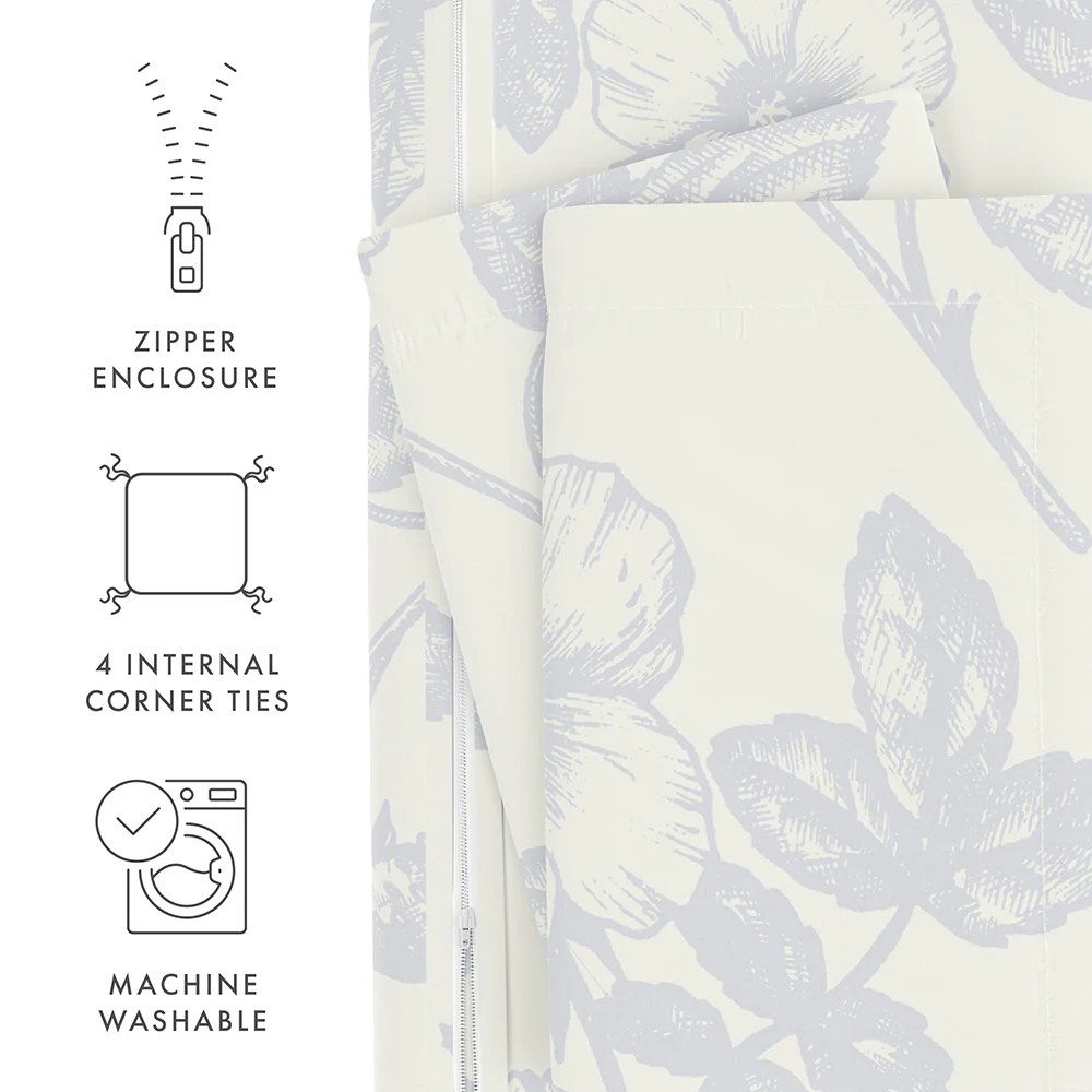 Garden Pattern 3-Piece Duvet Cover Set - Image 9