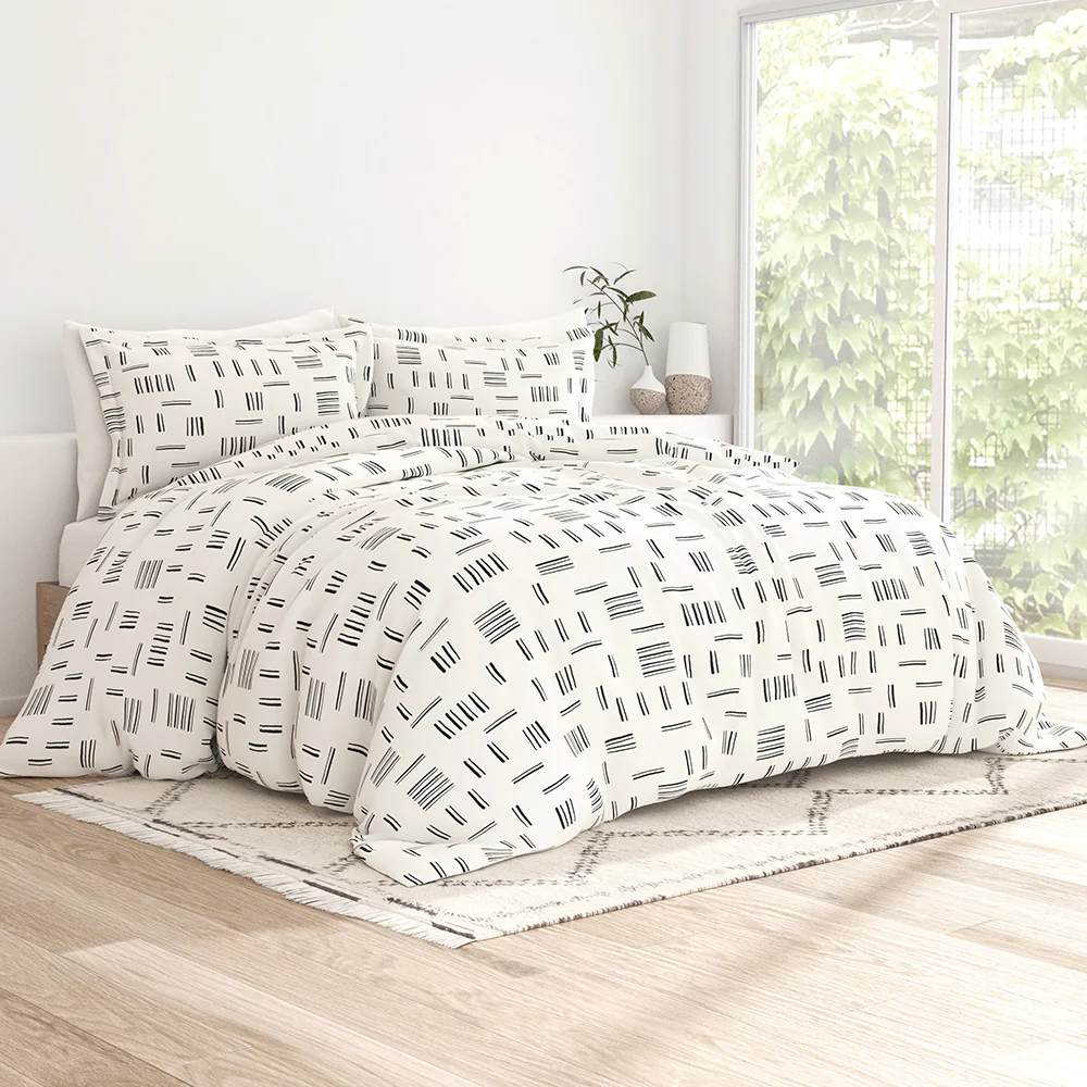 Geo Dash Pattern 3-Piece Duvet Cover Set - Image 3