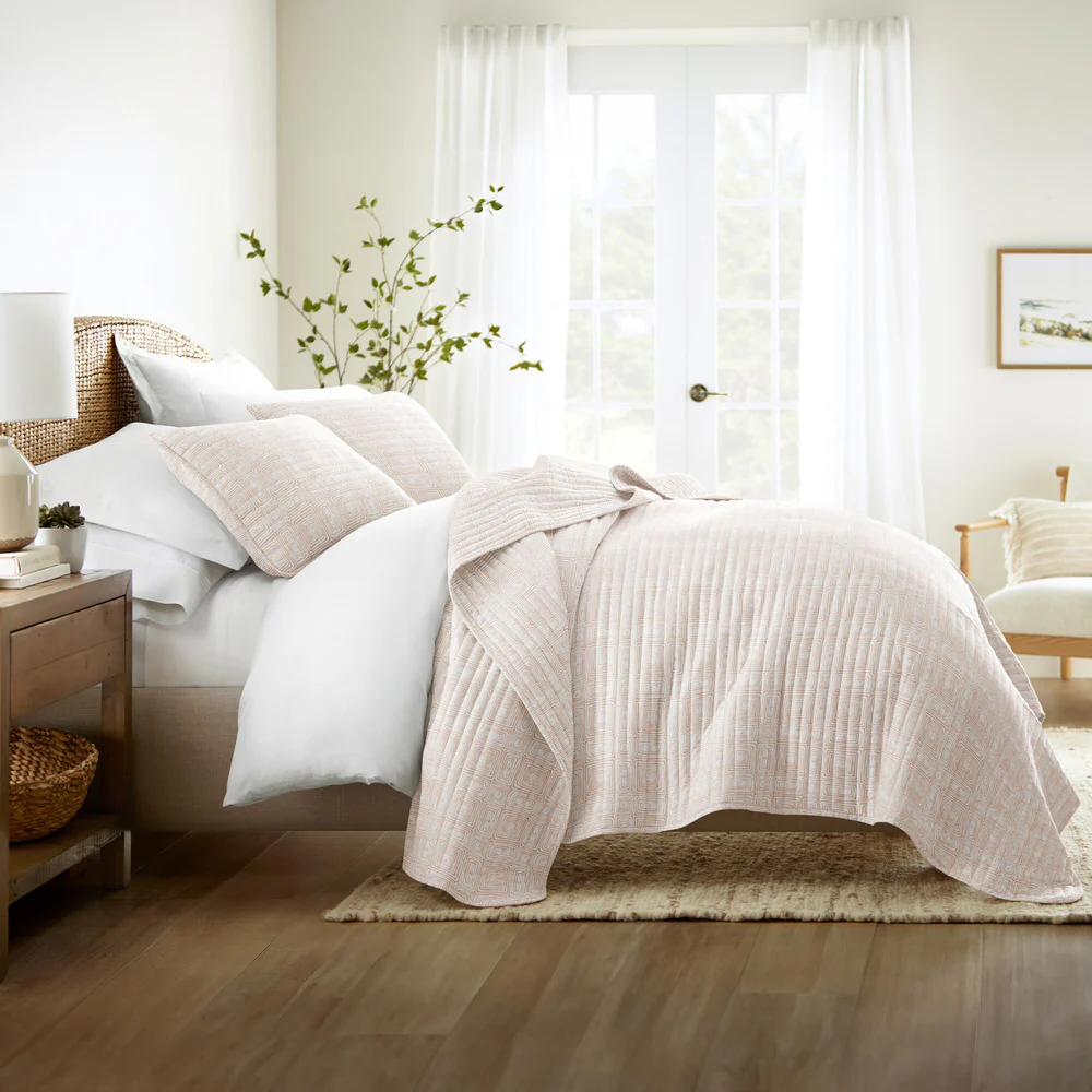 Geometric Maze Quilted Coverlet Set - Image 3