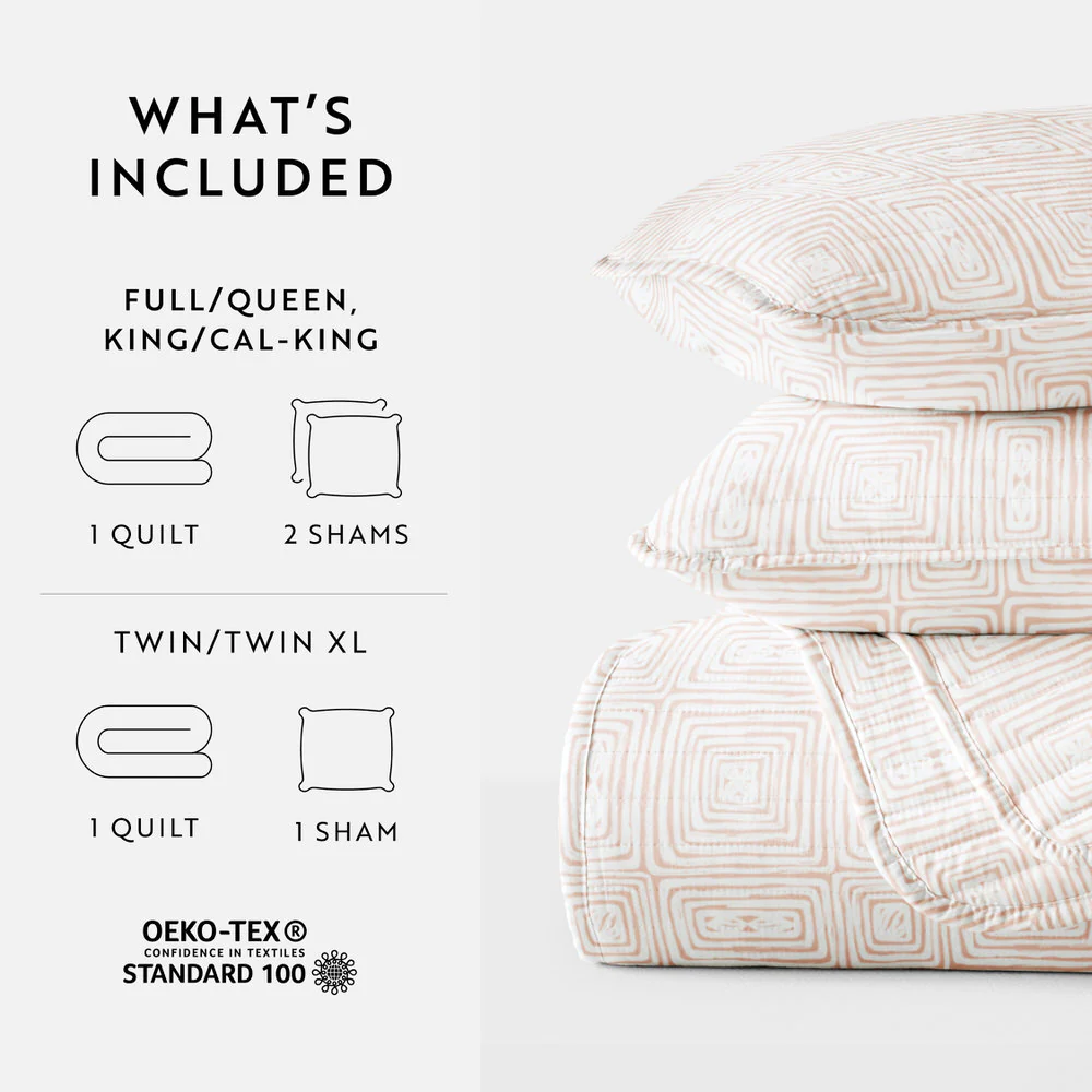 Geometric Maze Quilted Coverlet Set - Image 7