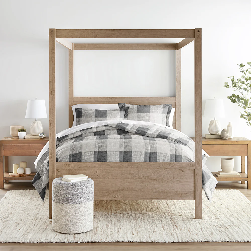 Gingham Down-Alternative Comforter Set - Image 4