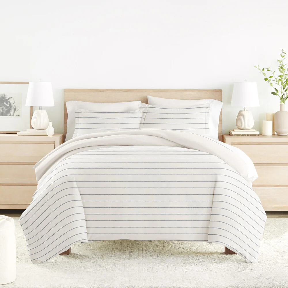 Harbor Stripe Reversible Pattern 3-Piece Duvet Cover Set - Image 5