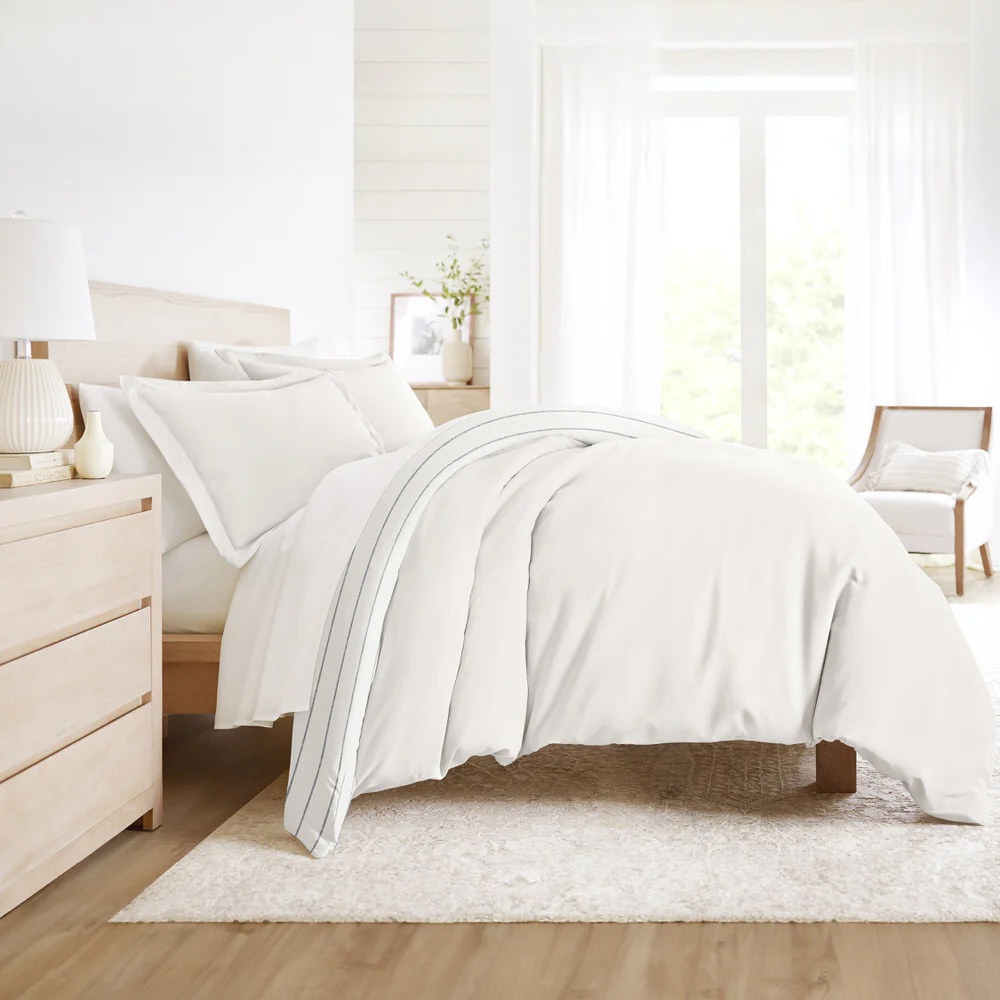Harbor Stripe Reversible Pattern 3-Piece Duvet Cover Set - Image 8