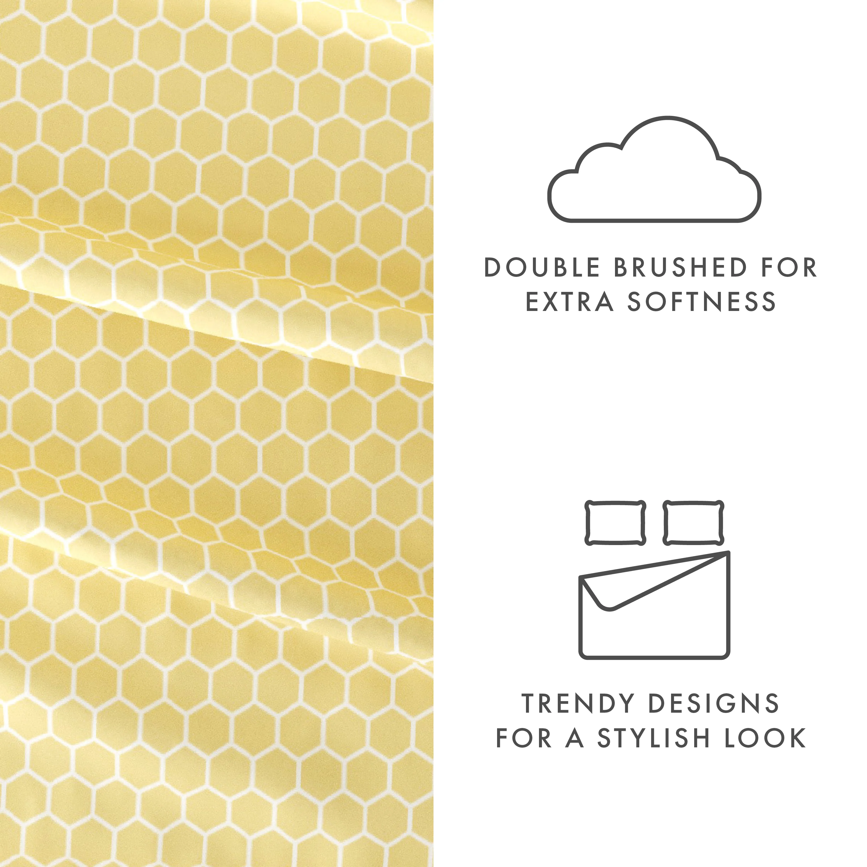 Honeycomb Pattern 4-Piece Sheet Set - Image 11
