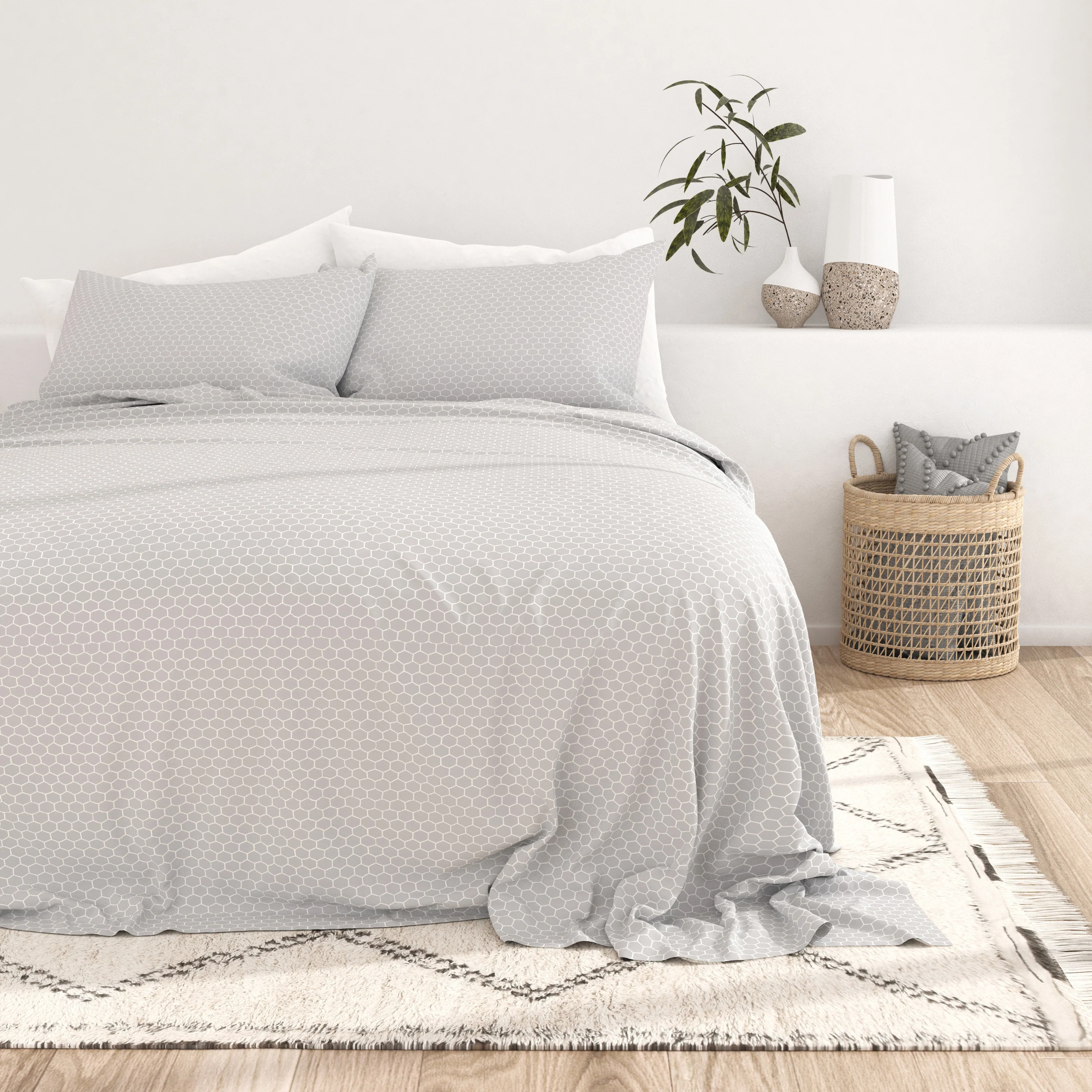 Honeycomb Pattern 4-Piece Sheet Set - Image 6