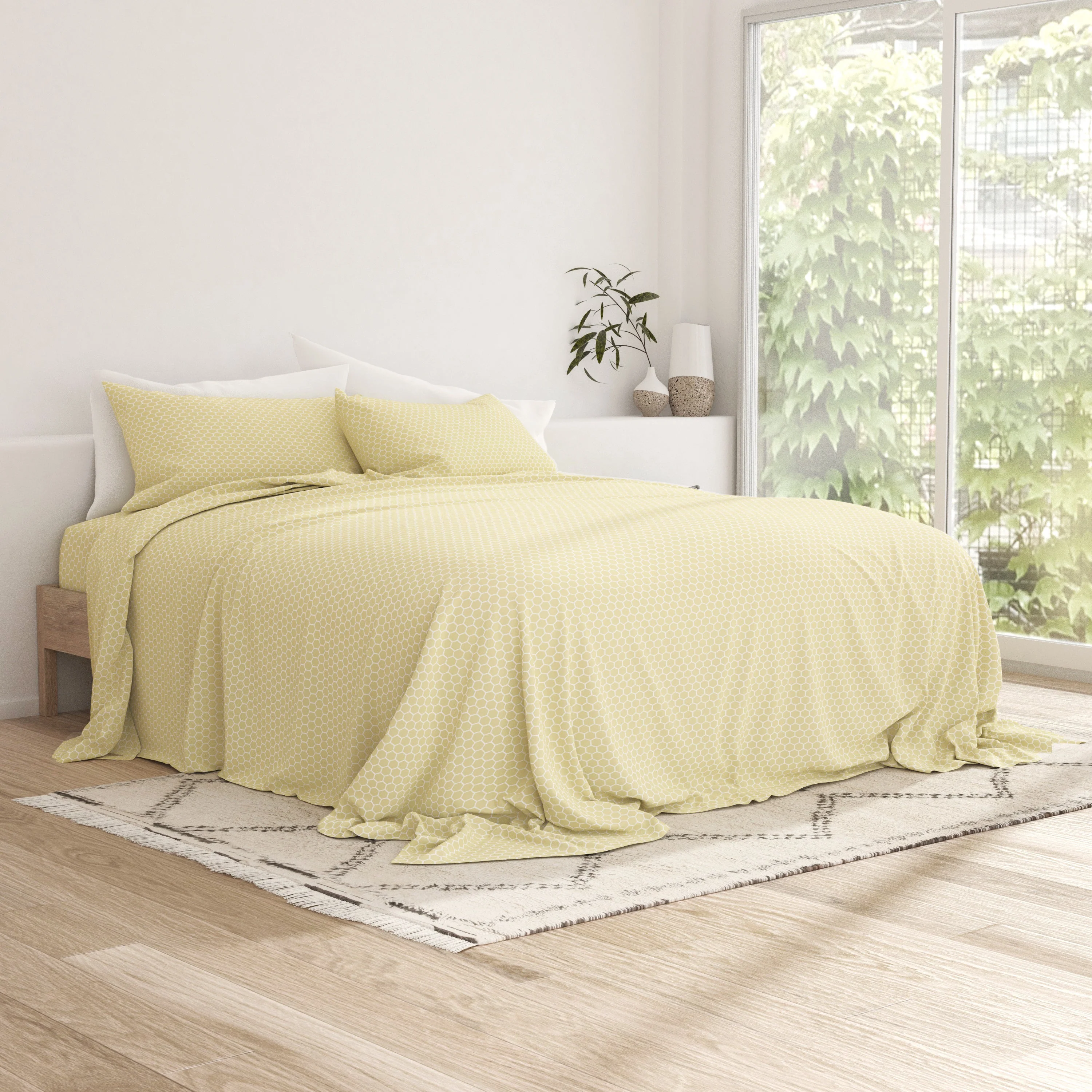 Honeycomb Pattern 4-Piece Sheet Set - Sale - Image 7