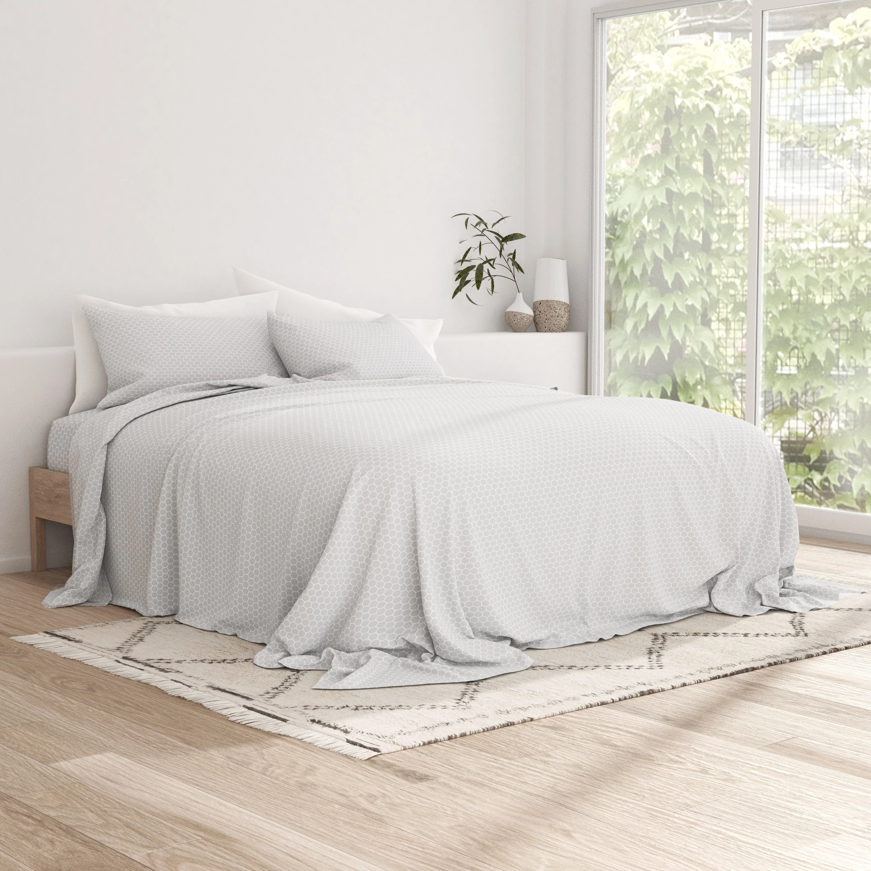 Honeycomb Pattern 4-Piece Sheet Set - Sale - Image 8