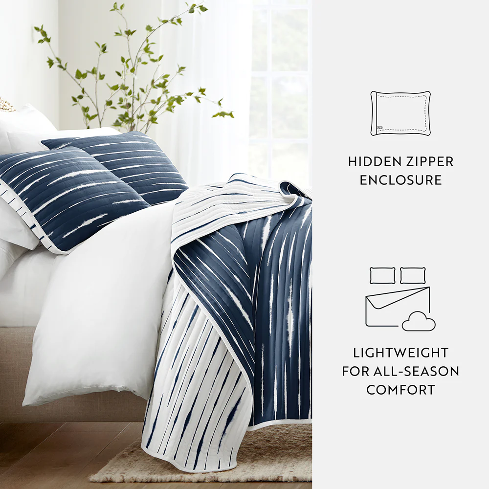 Horizon Lines Reversible Quilted Coverlet Set - Image 11