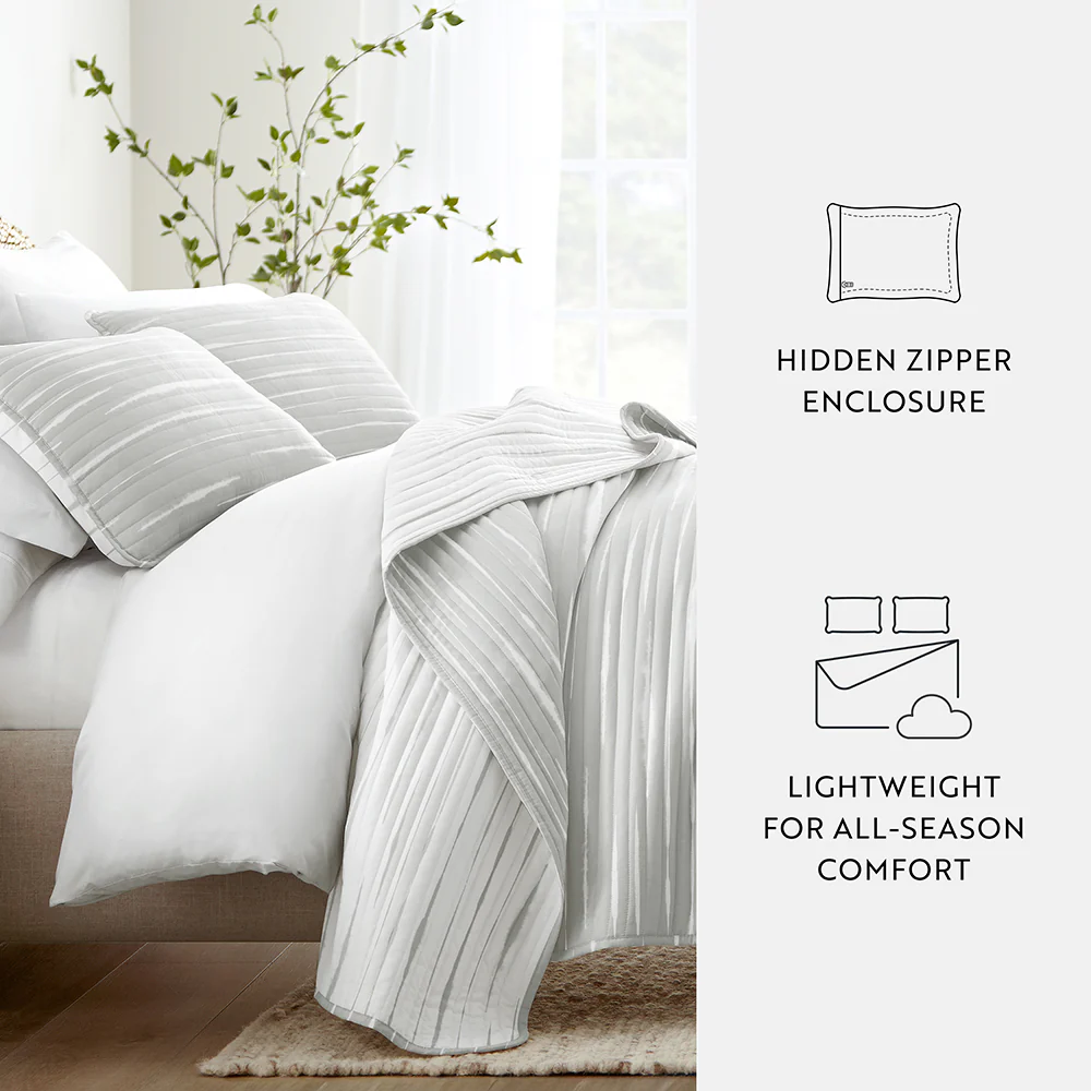 Horizon Lines Reversible Quilted Coverlet Set - Image 12